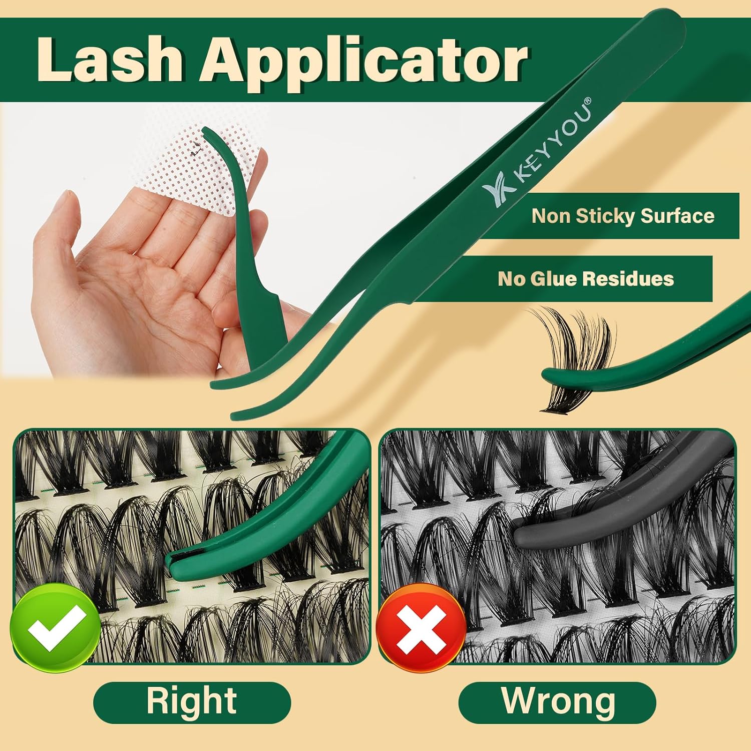 DIY Lash Extension Kit 280pcs Soft Lash Clusters 60D+80D D Curl Easy to Apply with Lash Bond and Seal Lash Applicator Lash Remover Eyelash Extension Kit at Home(RMkit-60D80D-D-10-18mix) - Image 6