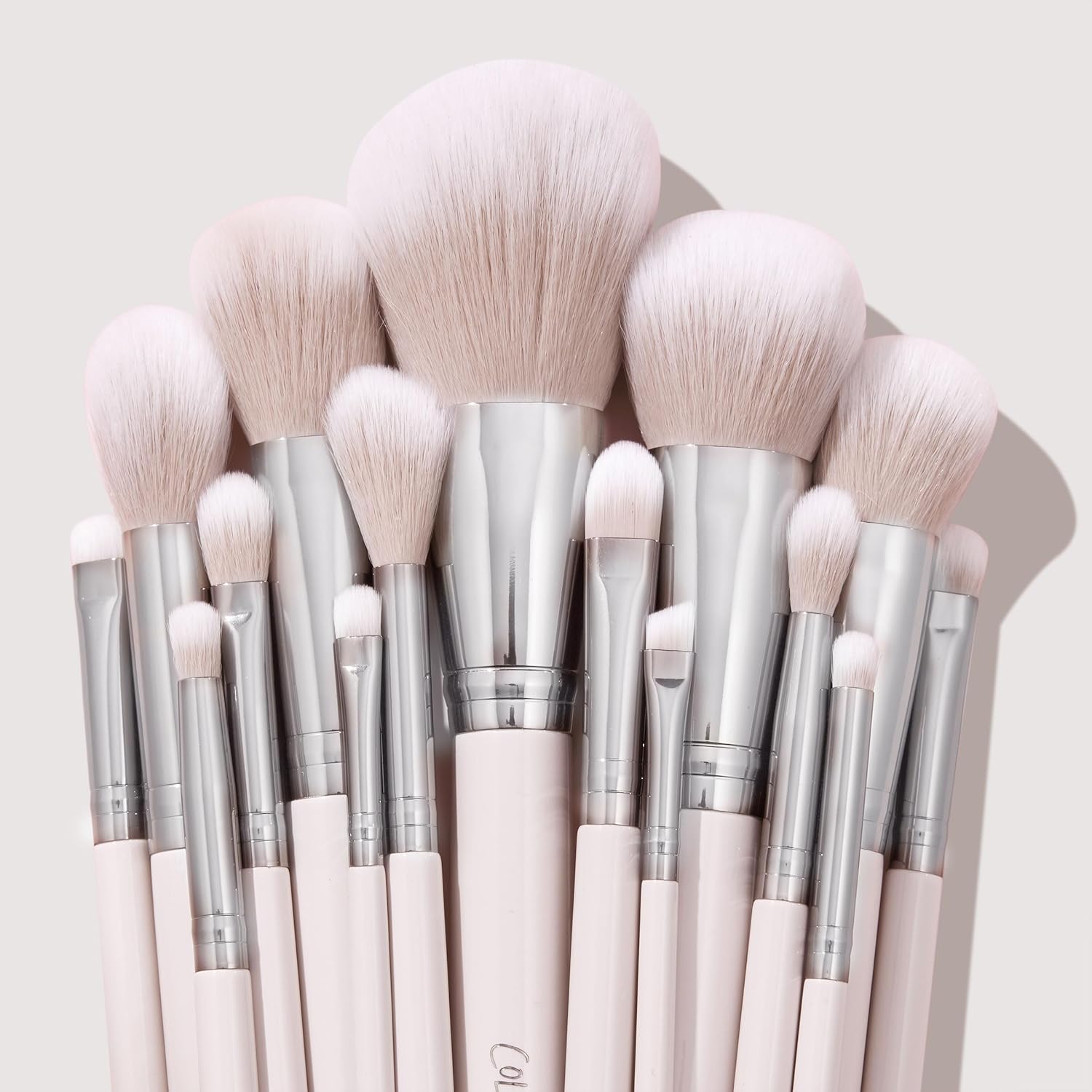 ColourPop Stone Cold Brush Roll Face & Eye Brush Set - Face & Eye Makeup Brush Set - Made with Luxe Synthetic Vegan Bristles - Includes Holder (15 Count) - Image 2