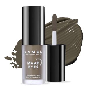 Matte Liquid Eyeshadow - Long Lasting Waterproof Eye Tint - Quick-Drying, Hypoallergenic Eye Makeup - Creamy & Smooth Formula - Gray Matte Cream Eyeshadow - Maad Eyes, №403, 5.2ml / 0.17oz