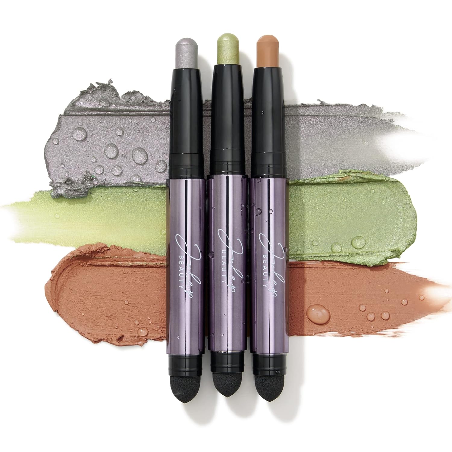 Julep Eyeshadow 101 Cream-to-Powder Waterproof Shadow Stick – Rainstorm Shimmer – Long-Lasting, Crease-Proof, Deep Silver Shimmer Cream Eyeshadow with Built-in Smudger - Image 8