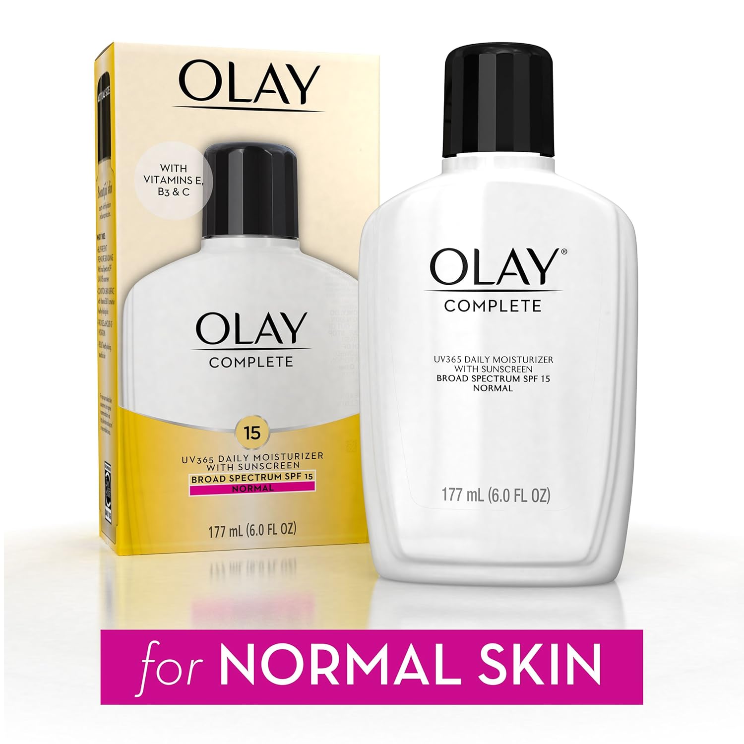 Olay Face Moisturizer Complete Lotion All Day Daily Facial Moisturizing Lotion SPF 15 for Normal Skin and Hydration, Oil-Free Non-Greasy, 6 Fl Oz (Pack of 2) - Image 7