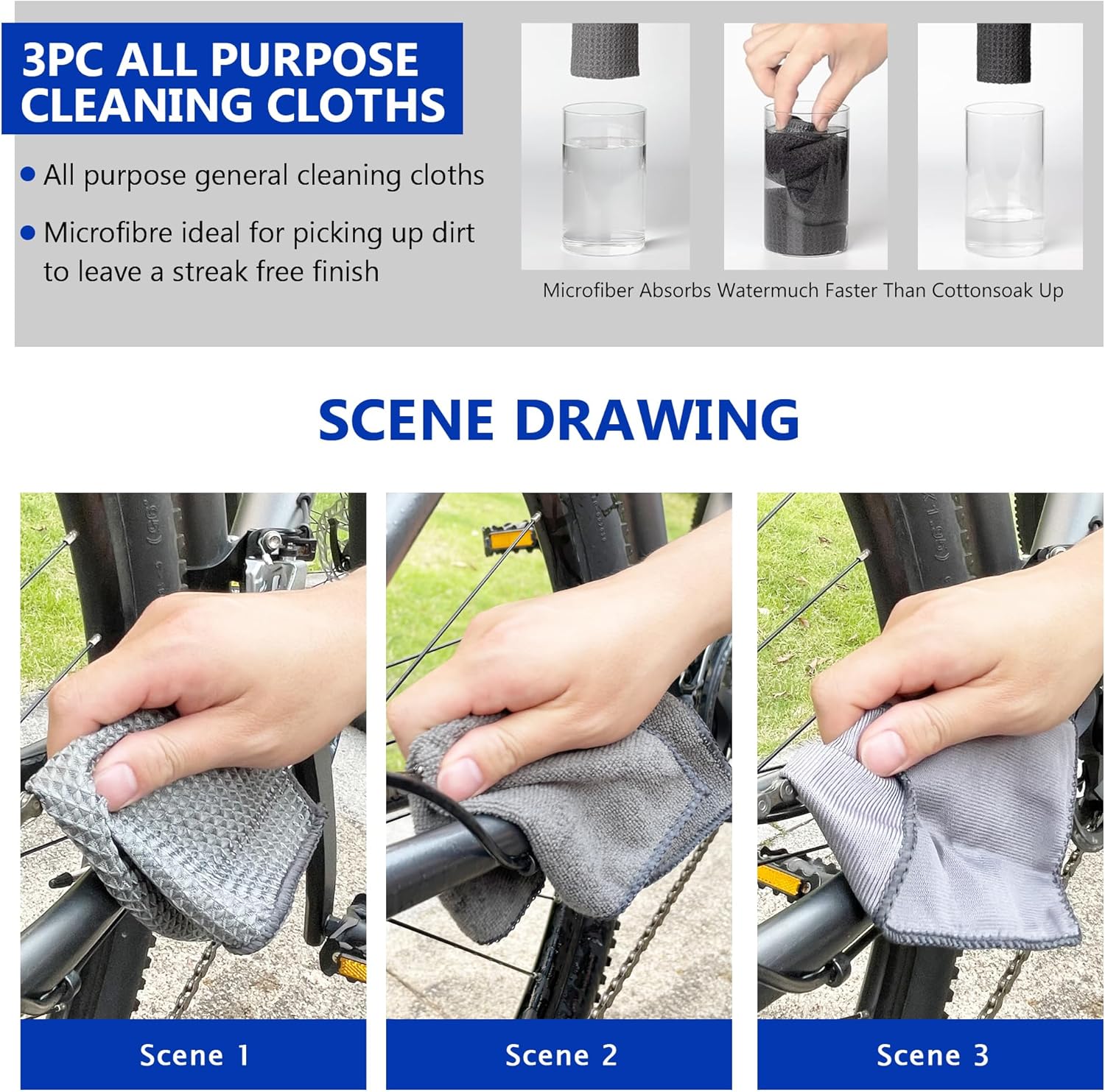 Bicycle Cleaning Brush, 5PCS Bicycle Chain Cleaning Tool Set,Bike Chain Crankset Brush,Bike Cleaner Brush Tools Bike Chain Cleaner Brush Suitable for All Bike - Image 7