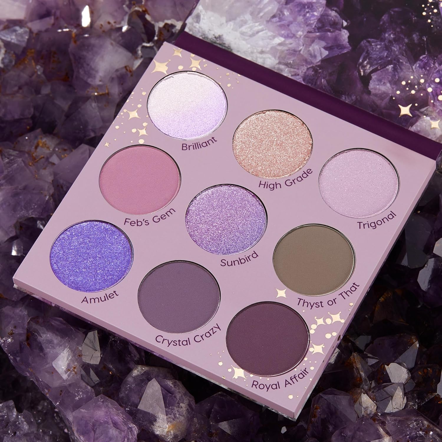 ColourPop All Amethyst Eyeshadow Palette - Metallic Opalescent with Duo Chrome Finishes - High-Pigment Eye Makeup with a Long-Wearing Formula (0.3 oz) - Image 5