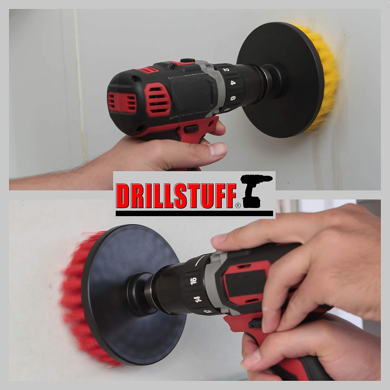Cleaning Supplies - Drill Brush - Outdoor - Deck Brush - Concrete - Bird Bath - Hard Water Stain Remover - Bathroom Accessories - Shower Cleaner - Bathtub - Bath Mat - Flooring - Tile - Grout Cleaner - Image 2