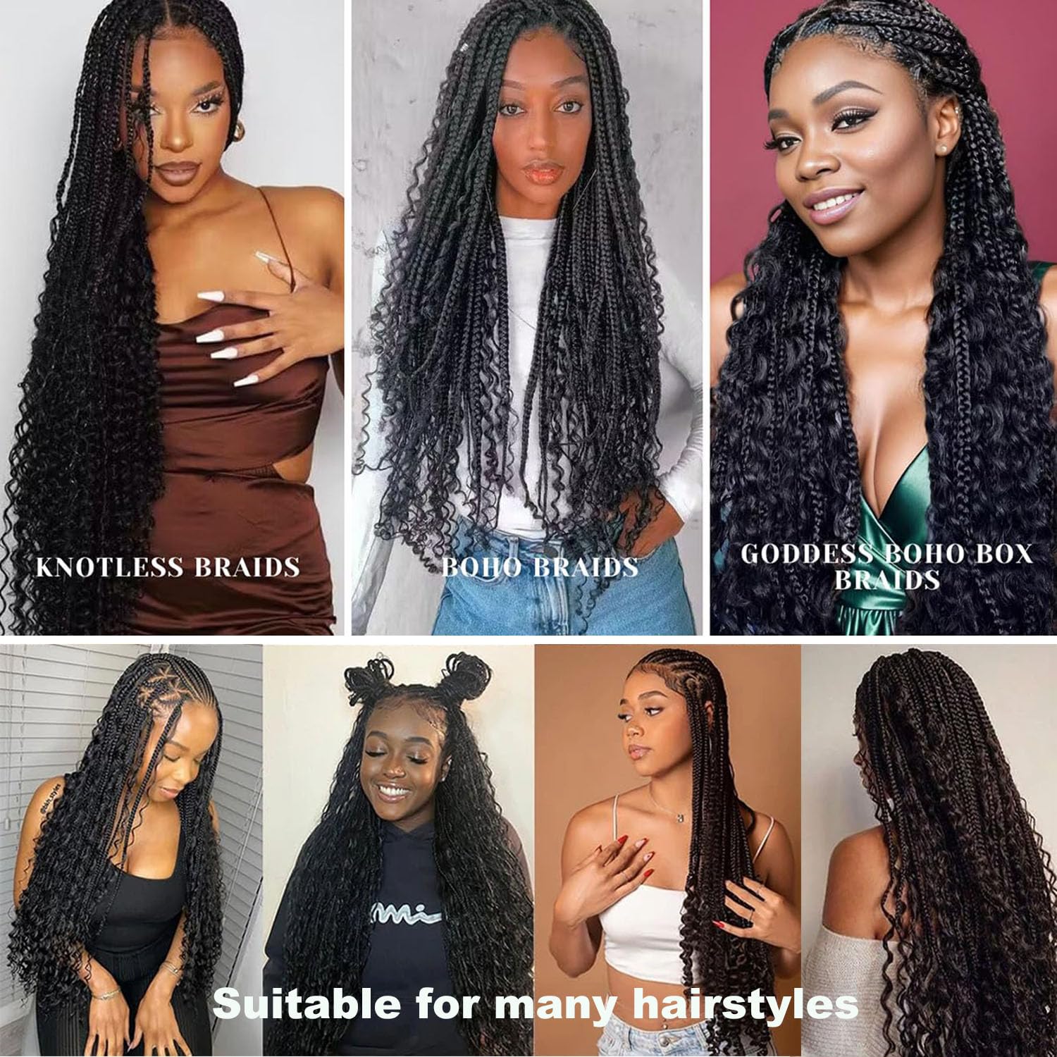 Human Braiding Hair 3 Bundles/Pack 150g Curly Water Wave Human Bulk Hair for Braiding No Weft 10A Brazilian Virgin Human Braiding Hair for Boho Braids Wet and Wavy Braids Extensions (16 16 16inch) - Image 6