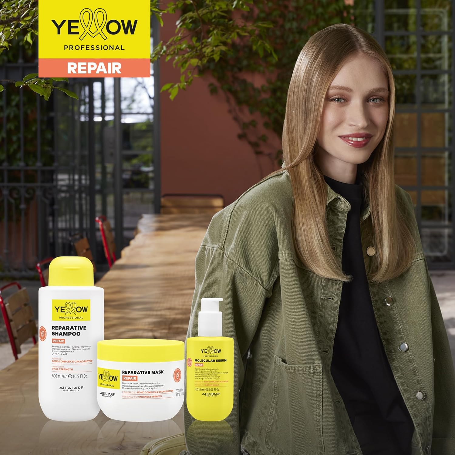 Alfaparf Milano Yellow Professional Bond Repair Conditioner for Damaged Hair - Reparative & Moisturizing Conditioner - Strengthens, Repairs, Protects, Hydrates Hair - Vegan (16.9 fl oz / 500ml) - Image 7