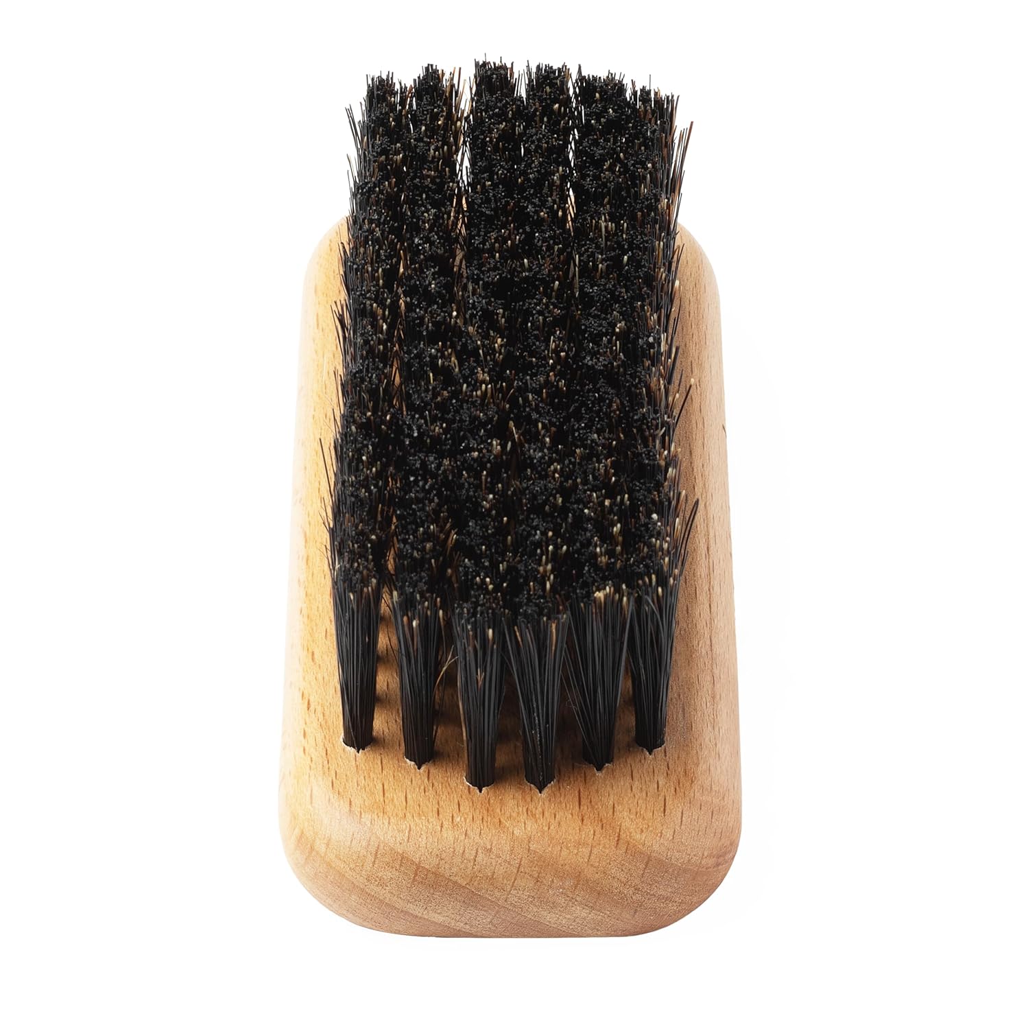 GranNaturals Palm Size Wide Boar Bristle Teasing Brush & Smoothing Brush for Slick Back Hair, Edge Control, Backcombing to Create Sleek Hairstyle - Wooden Wide Portable Handle - Image 3