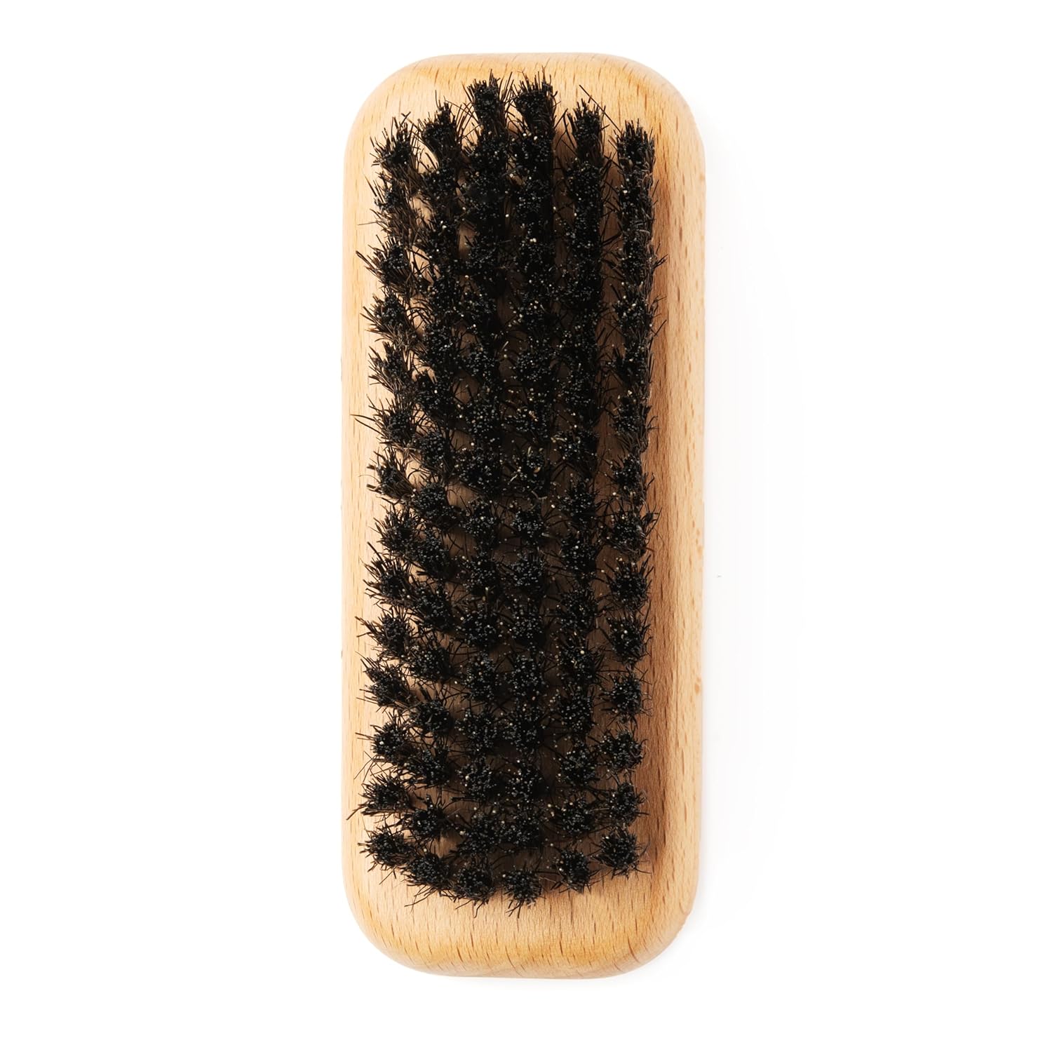GranNaturals Palm Size Wide Boar Bristle Teasing Brush & Smoothing Brush for Slick Back Hair, Edge Control, Backcombing to Create Sleek Hairstyle - Wooden Wide Portable Handle - Image 5