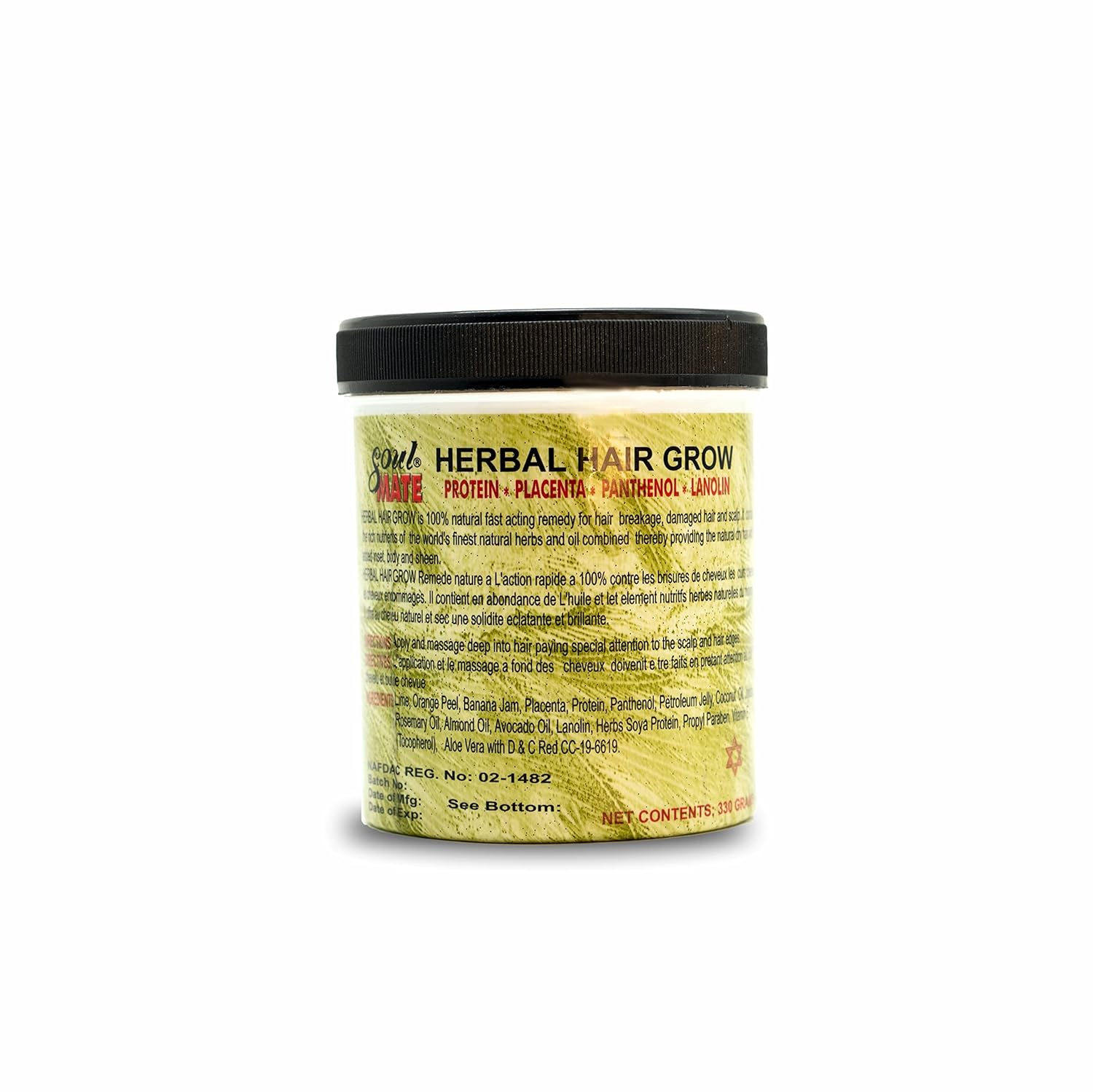 Soulmate African Herbal Hair Grow Cream 12.5 oz | Moisturizing Cream with Jojoba Oil for Smooth & Shiny Hair | Pure Remedy for Scalp Thinning, & Breakage | Natural Conditioner for All Hair Types - Image 2