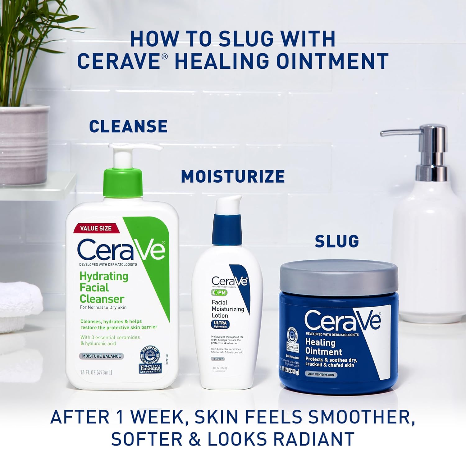 CeraVe Healing Ointment, Hydrating Skin Protectant With Petrolatum, Hyaluronic Acid & Ceramides, Face & Body Skin Barrier Repair For Cracked, Chafed, Dry Skin, Fragrance Free & Lanolin Free, 12 Oz - Image 5