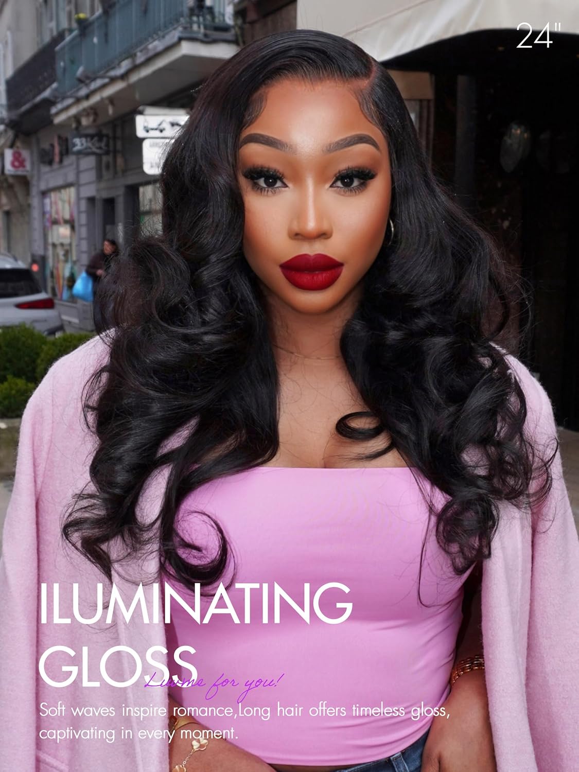 LUVME HAIR PreMax 13x4 Frontal Body Wave, Lace Front Wigs Human Hair Glueless For Black Women 100% Human Hair Lace Frontal Natural Black Side Part - Image 2