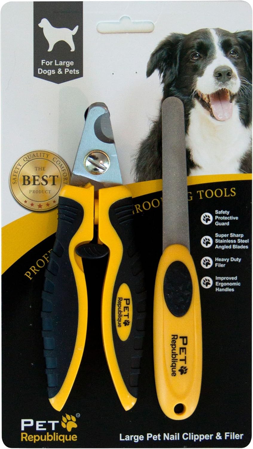 Pet Republique Dog Nail Clippers - Puppy, Large Bird Claws Nails Trimmer Tool – Sharp and Durable Angled Blades with Protective Guard - Size Large with Filer - Image 3