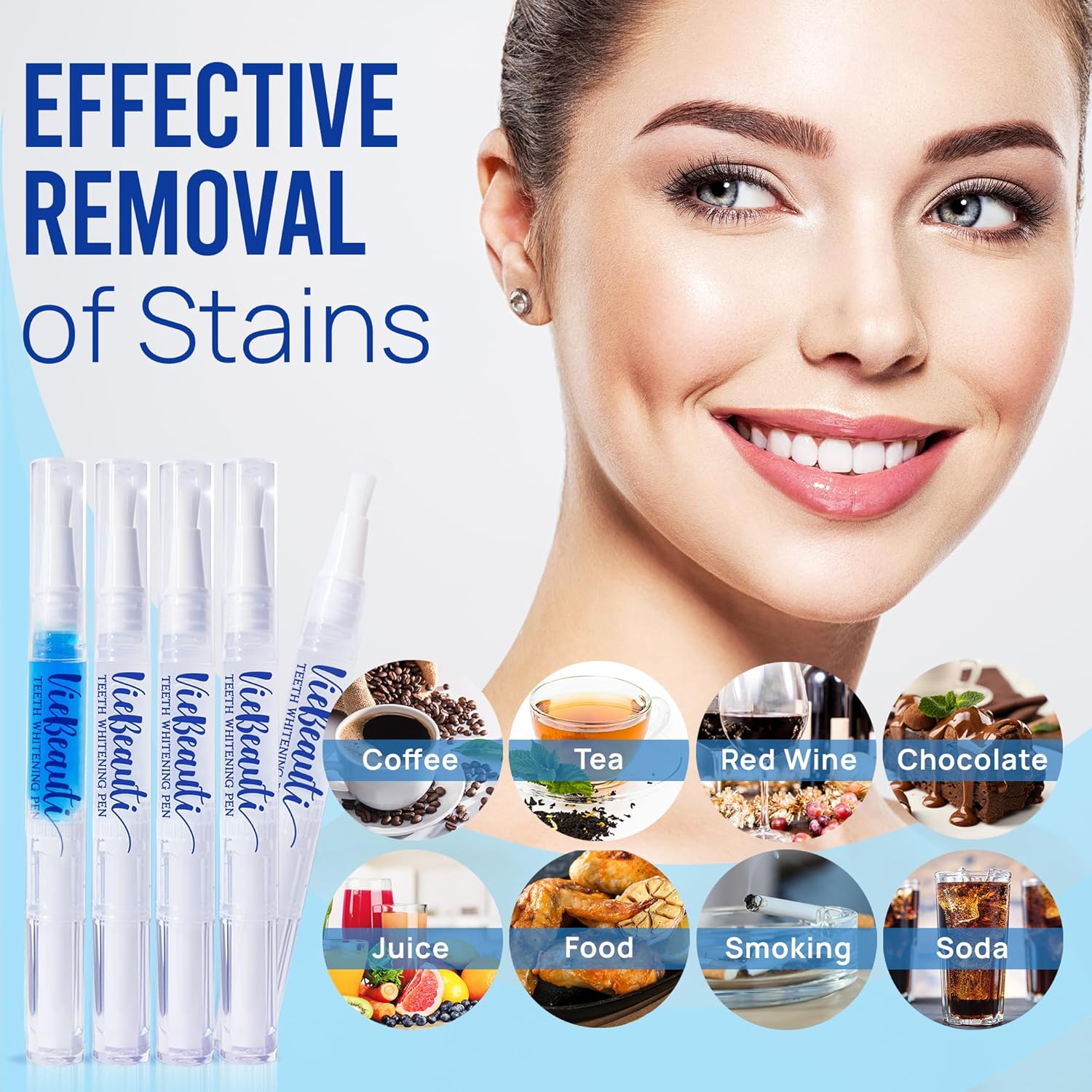 Teeth Whitening Pen Gel Kit: 35% Carbamide Peroxide Gel for Stain Removal - No Sensitivity with Remineralizing Pen for a Brighter Whiter Smile Mint - Image 4