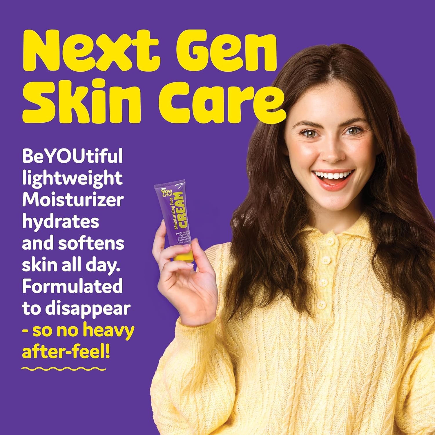BeYOUtiful Face Moisturizer, Preppy Skin Care for Teens, Tweens, and Kids, Hydrating Face Cream for Dry Skin, Girls and Boys Gifts, 1.69 fl oz, Ages 8-17 - Image 5