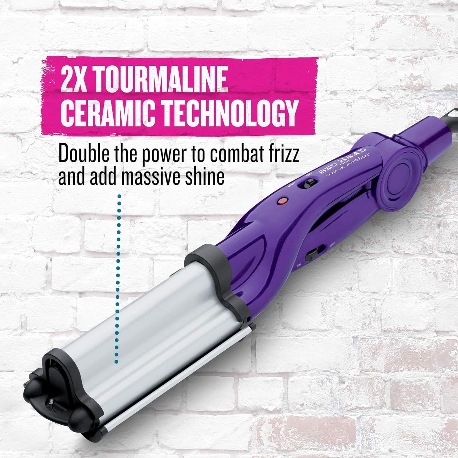 Bed Head Wave Artist Deep Waver | Combat Frizz, Get Long Lasting Results, & Add Massive Shine for Beachy Waves | With Tourmaline Ceramic Technology (Purple) - Image 2