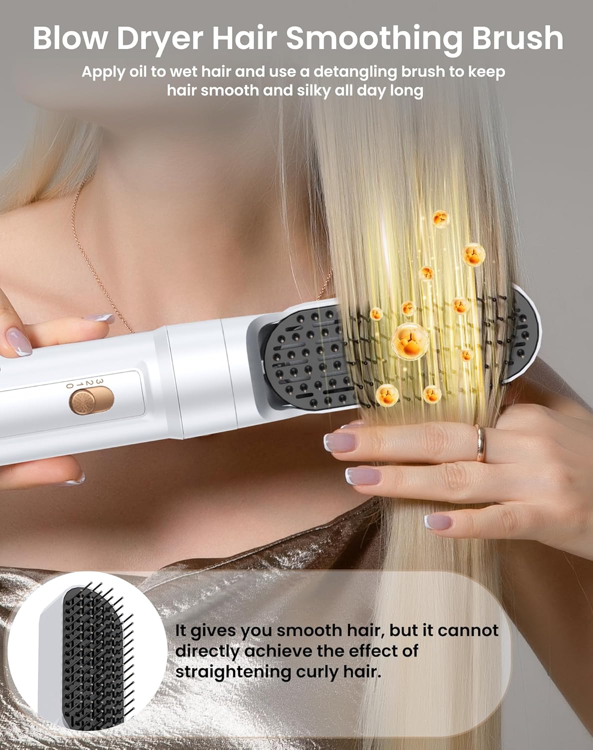 6 in 1 Hair Dryer Brush,Blow Dryer Brush Ionic Hair Dryer,Multi Hair Styler for Fast Drying Styling Curling Straightening Volumizing,Hair Curler Hair Straightener Styler Autowrap Air Styler - Image 6