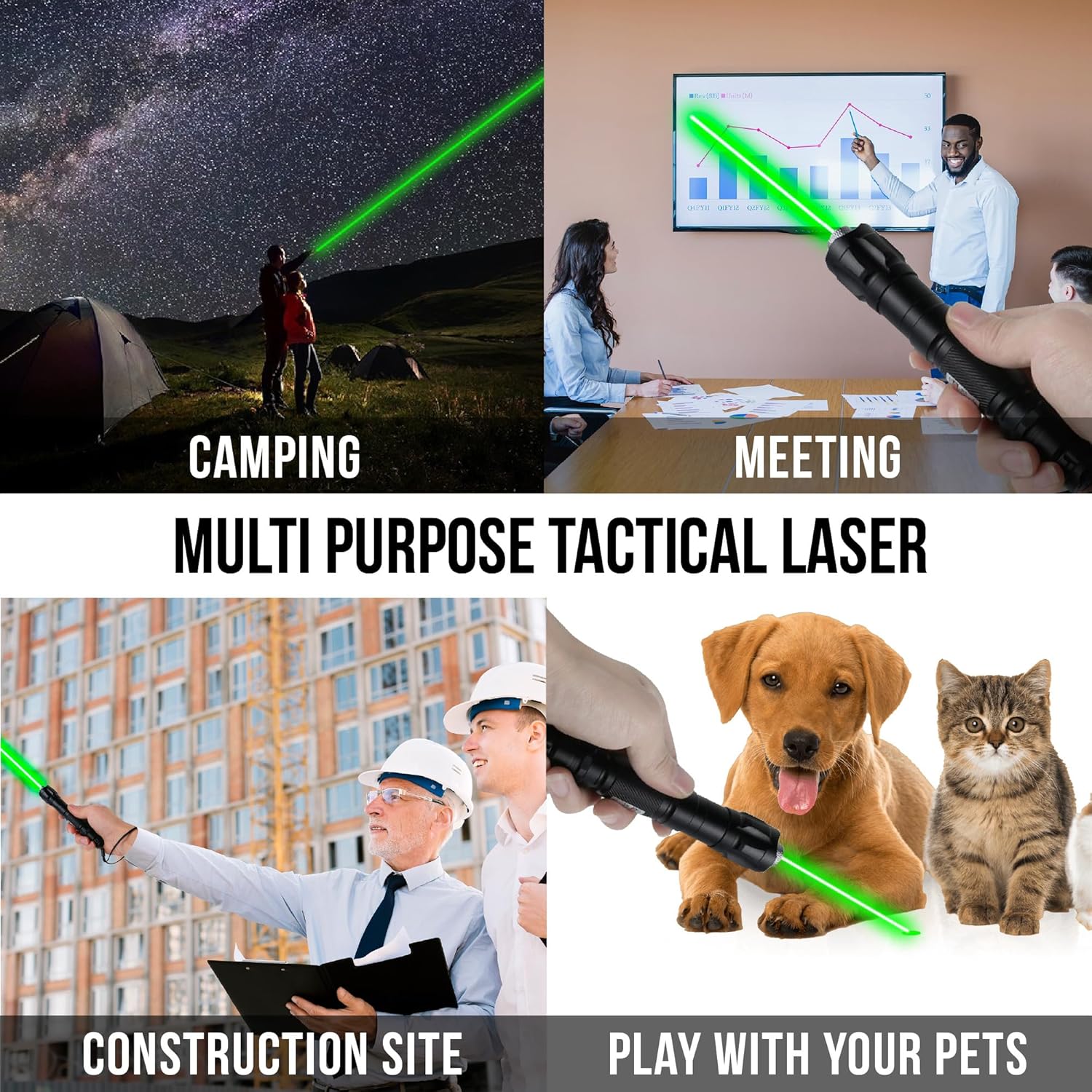 Green Laser Pointer | High Power Laser Pointer | Rechargeable Tactical Laser Pointer | Long Range Laser Pointer and Carrying Case - Image 4