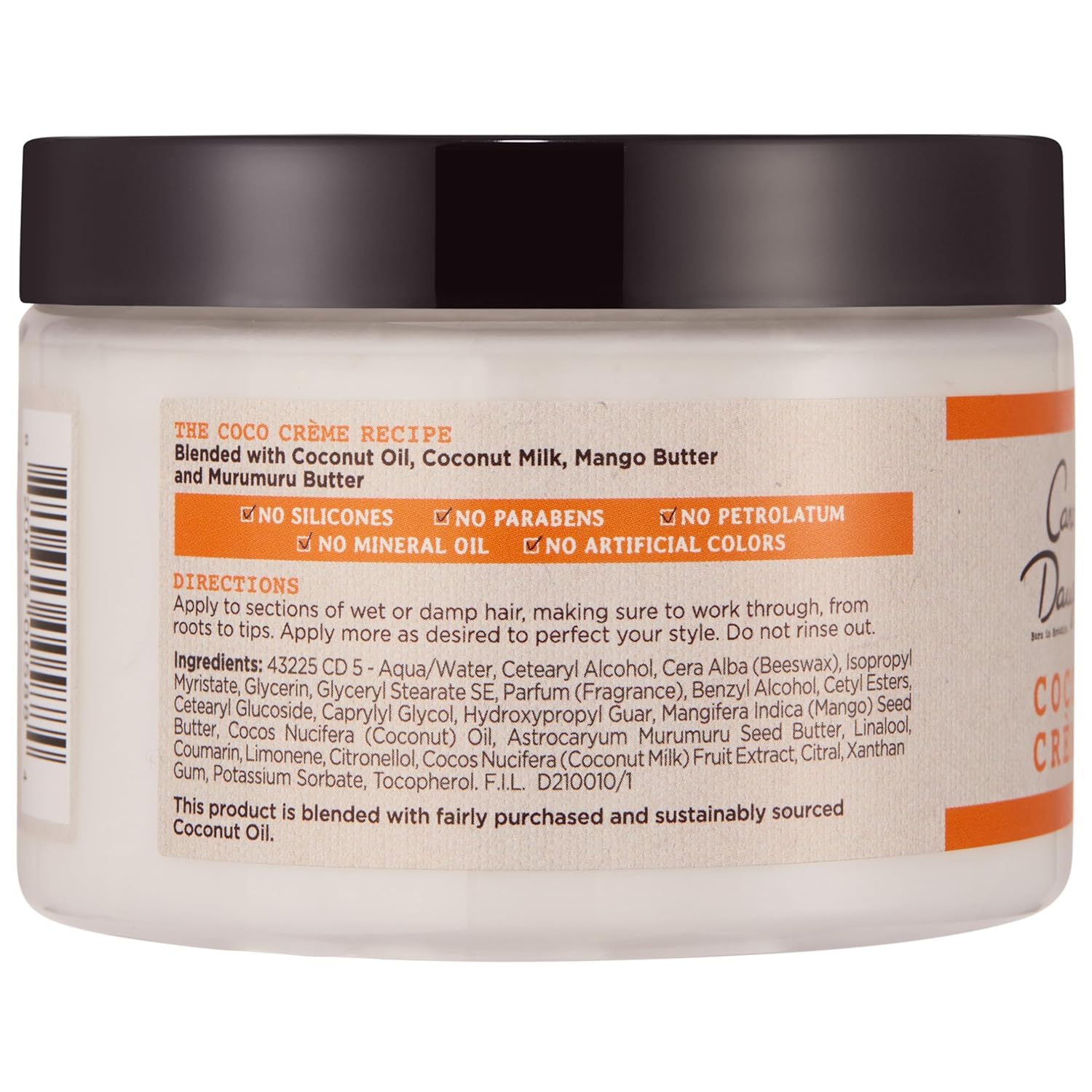 Carol's Daughter Coco Creme Coil Enhancing Moisture Butter, with Coconut Oil and Mango Butter, for Very Dry Curly Hair, Paraben and Silicone Free, 12 oz - Image 10