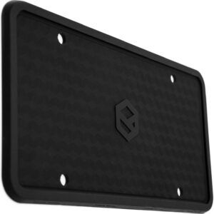 Rightcar Solutions Silicone License Plate Frame | The Original Premium Grade Silicone Car Plate Frame | Rust Proof, Rattle Proof, Weather Proof License Plate Holder (Black)