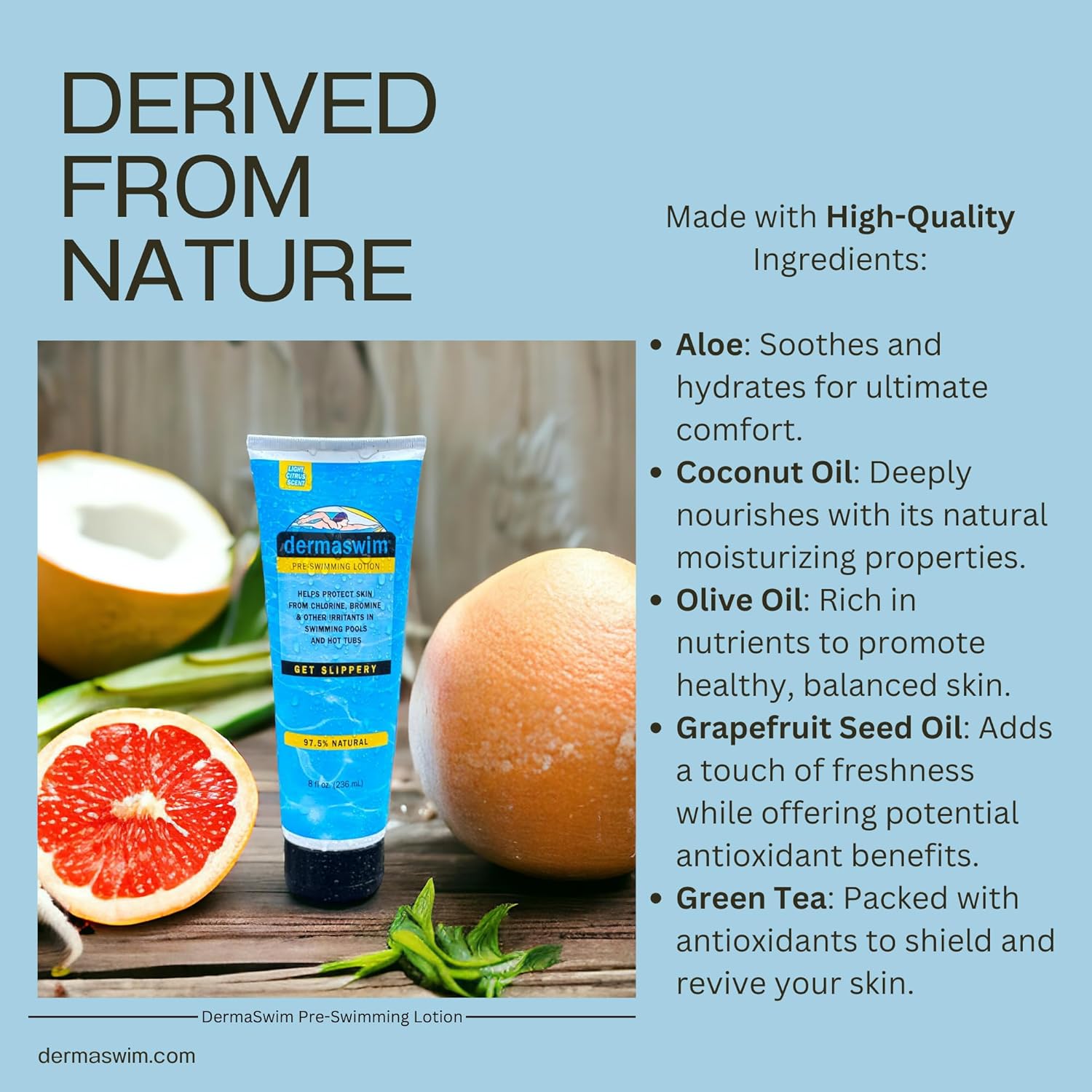 Pre-Swim Lotion for Chlorine Protection – 8 fl oz | 97.5% Natural & Paraben-Free | Vitamin-Enriched with Aloe & Green Tea | Shields & Moisturizes Skin Before Swimming in Pools or Hot Tubs - Image 4