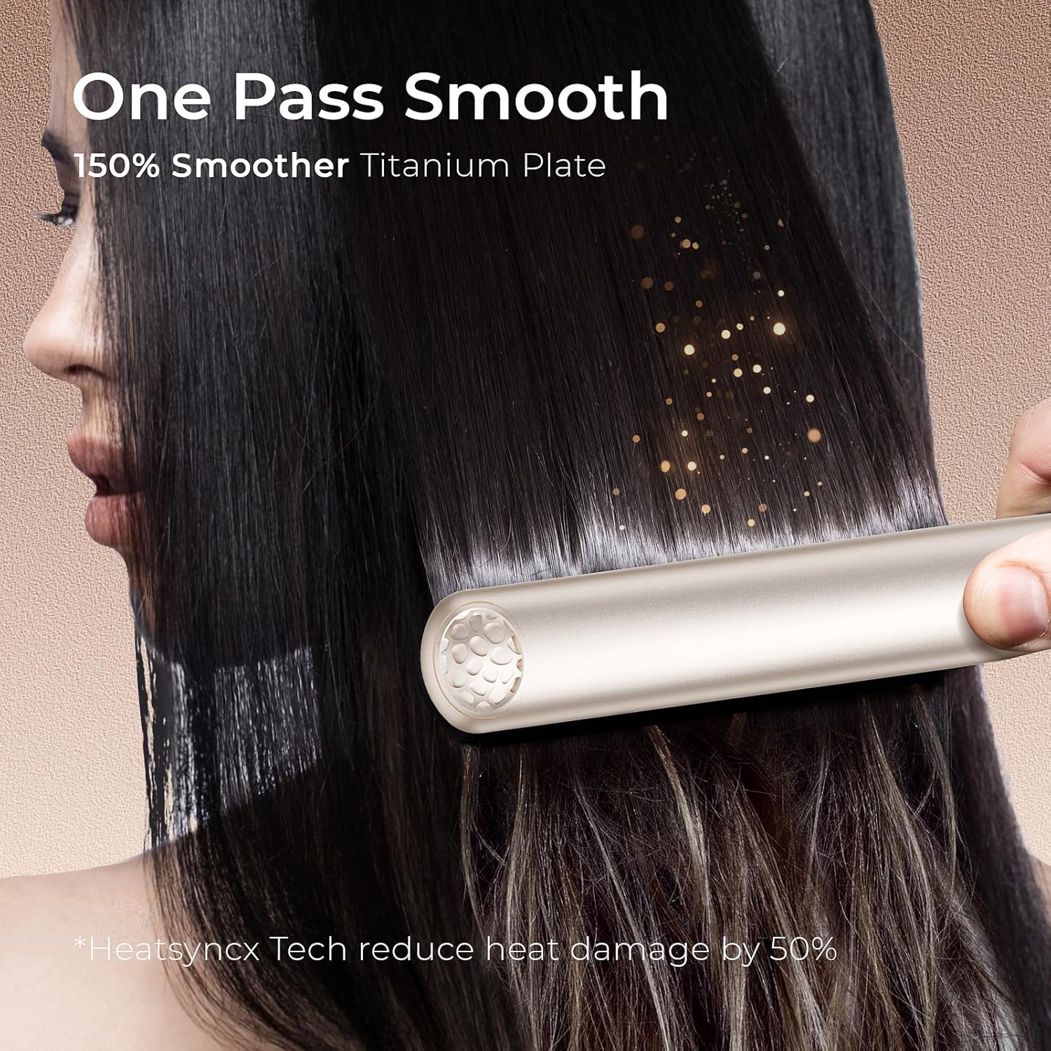 TYMO Flat Iron Hair Straightener - Titanium Hair Straighteners for Women, 1 Inch Professional Travel Flat Iron, Portable Straightener and Curlers with 10s Heat Up, 32 Temp, Dual Voltage & LED Display - Image 2