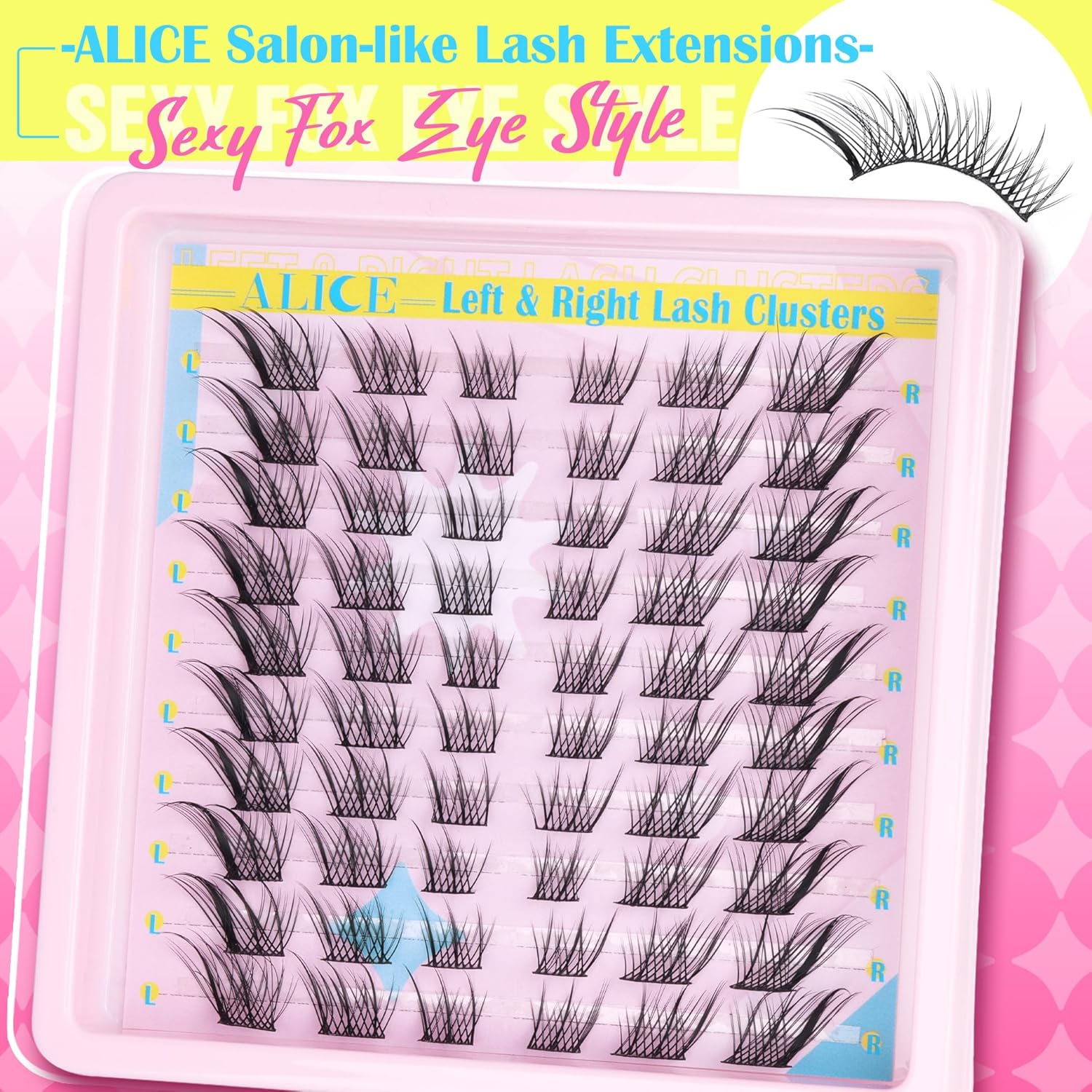 ALICE 3D Natural Cat Eye Lash Clusters for DIY Application Left and Right Eyes - Image 5