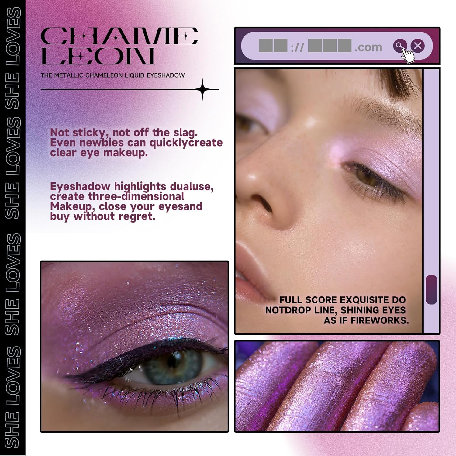 Glitter Eyeshadow, Makeup for Eyes Liquid Metallic Chameleon Sparkle Glow Light Colors, Highly Pigmented, Waterproof Long Lasting, Sequins Highlight Lying Silkworm Eye Cheek Brightening Liquid Eye Shadow (#07) - Image 3
