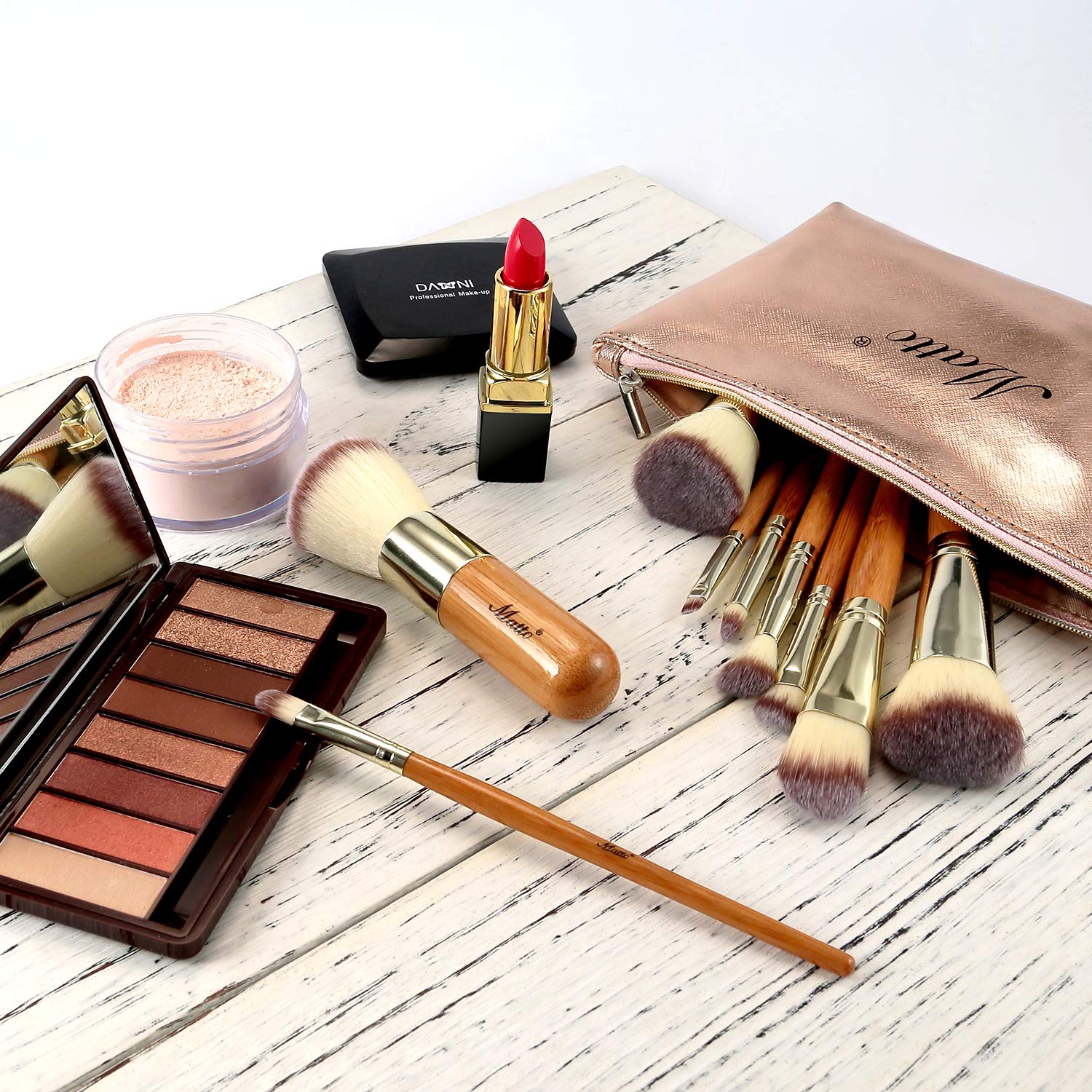 Matto Makeup Brushes 9-Piece Makeup Brush Set Foundation Brush with Travel Makeup Bag - Image 5