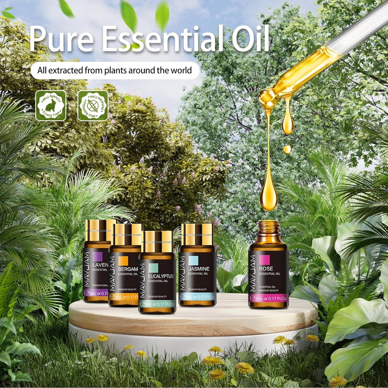 Essential Oil Set, 35PCS Premium Essential Oils Kit, 5ML Essential Oils Fragrance Oil Scent for DIY Candle and Soap Making - Image 2