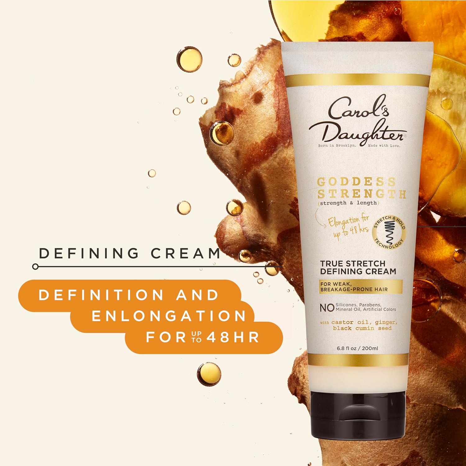 Carol's Daughter Goddess Strength True Stretch Defining Cream 6.8 Oz for Waves and Curls - Image 5