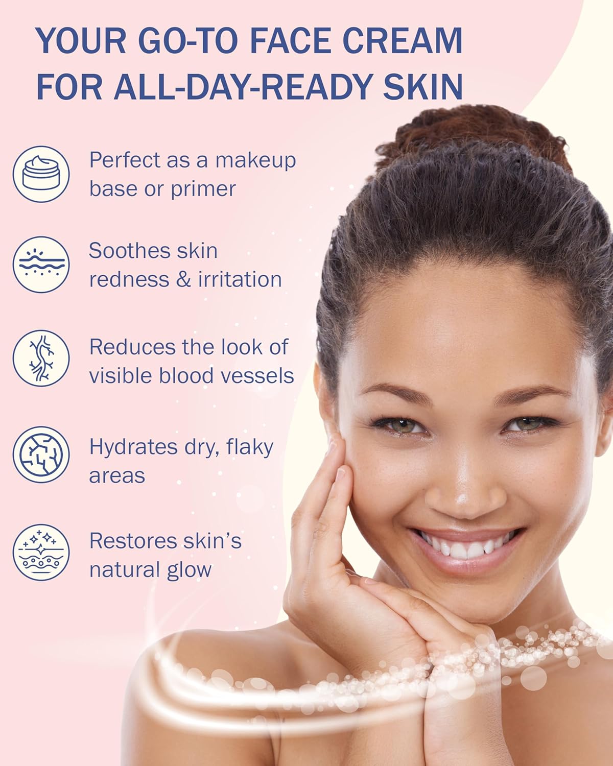 Gentle Rosacea Face Moisturizer with Aloe Vera & Hyaluronic Acid, 2.25 oz. - Image 4
