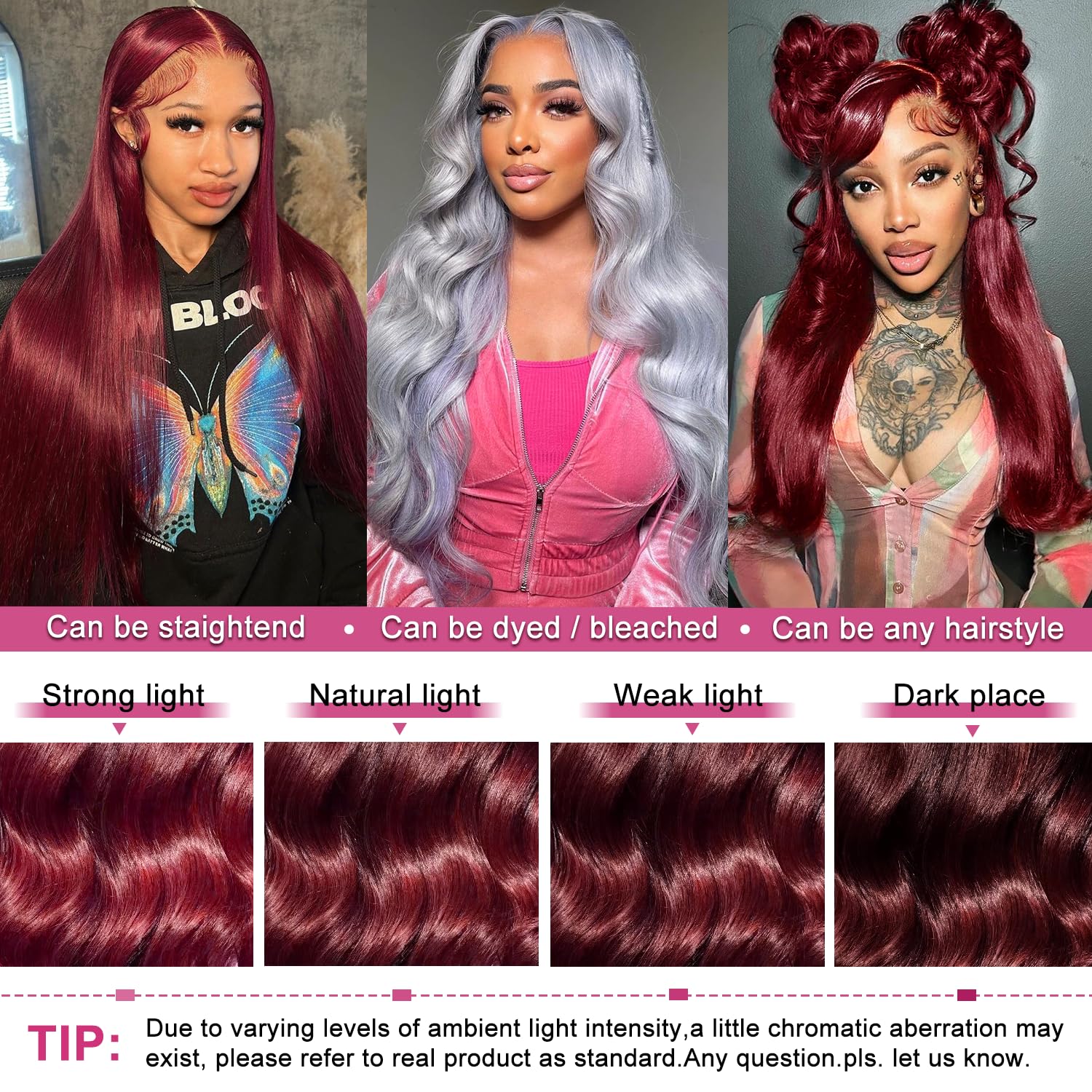 28 Inch 99J Burgundy Lace Front Wigs Human Hair 13x6 HD Transparent Body Wave Lace Front Wigs Human Hair Pre Plucked 99j Burgundy Red Wine Glueless Human Hair Wigs for Women - Image 3