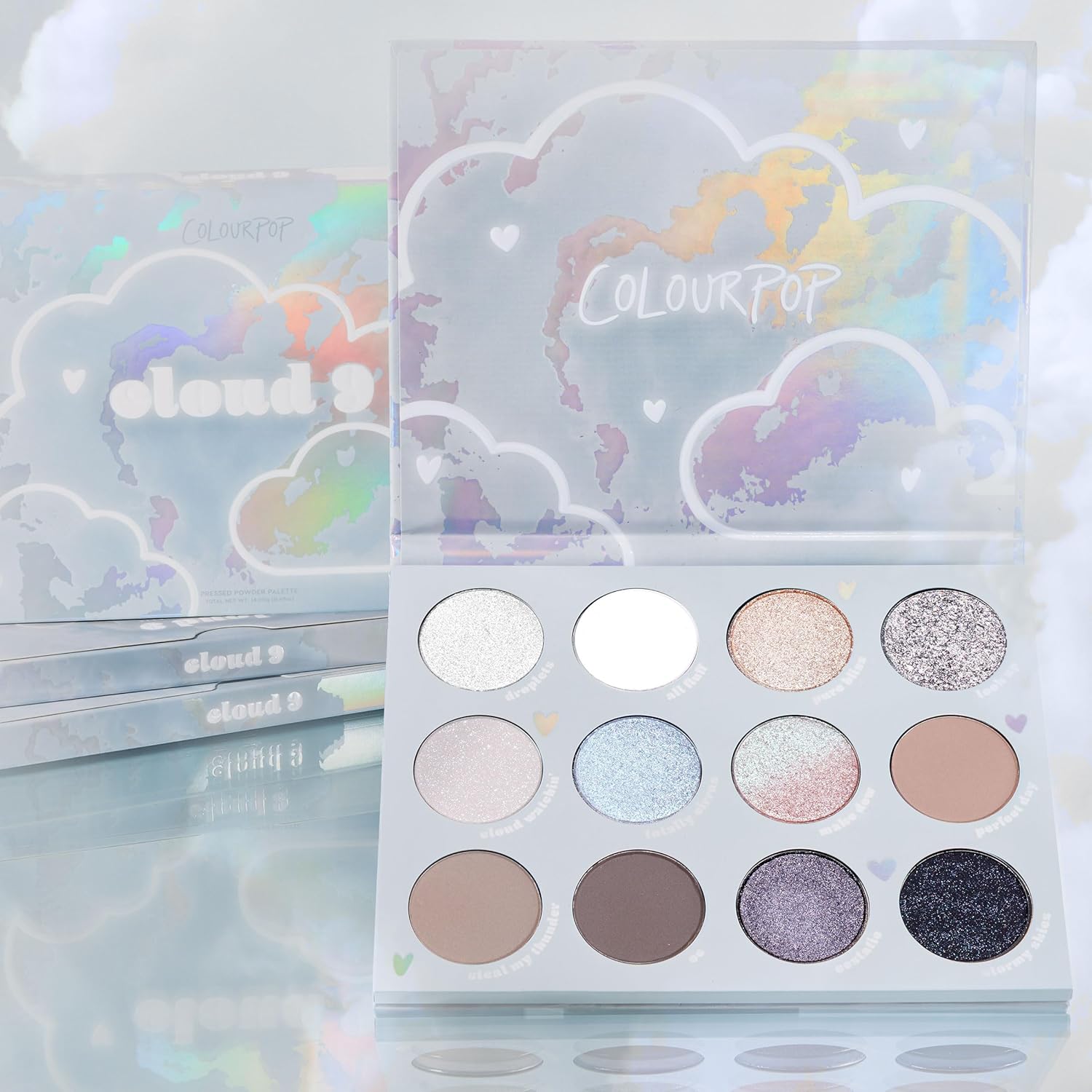 ColourPop Eyeshadow Palette - Eye Makeup Palette with Matte, Metallic, Matte Sparkle & Glitter Finishes - High-Pigment Eye Makeup with a Long-Wearing Formula - Cloud (0.49 oz) - Image 6