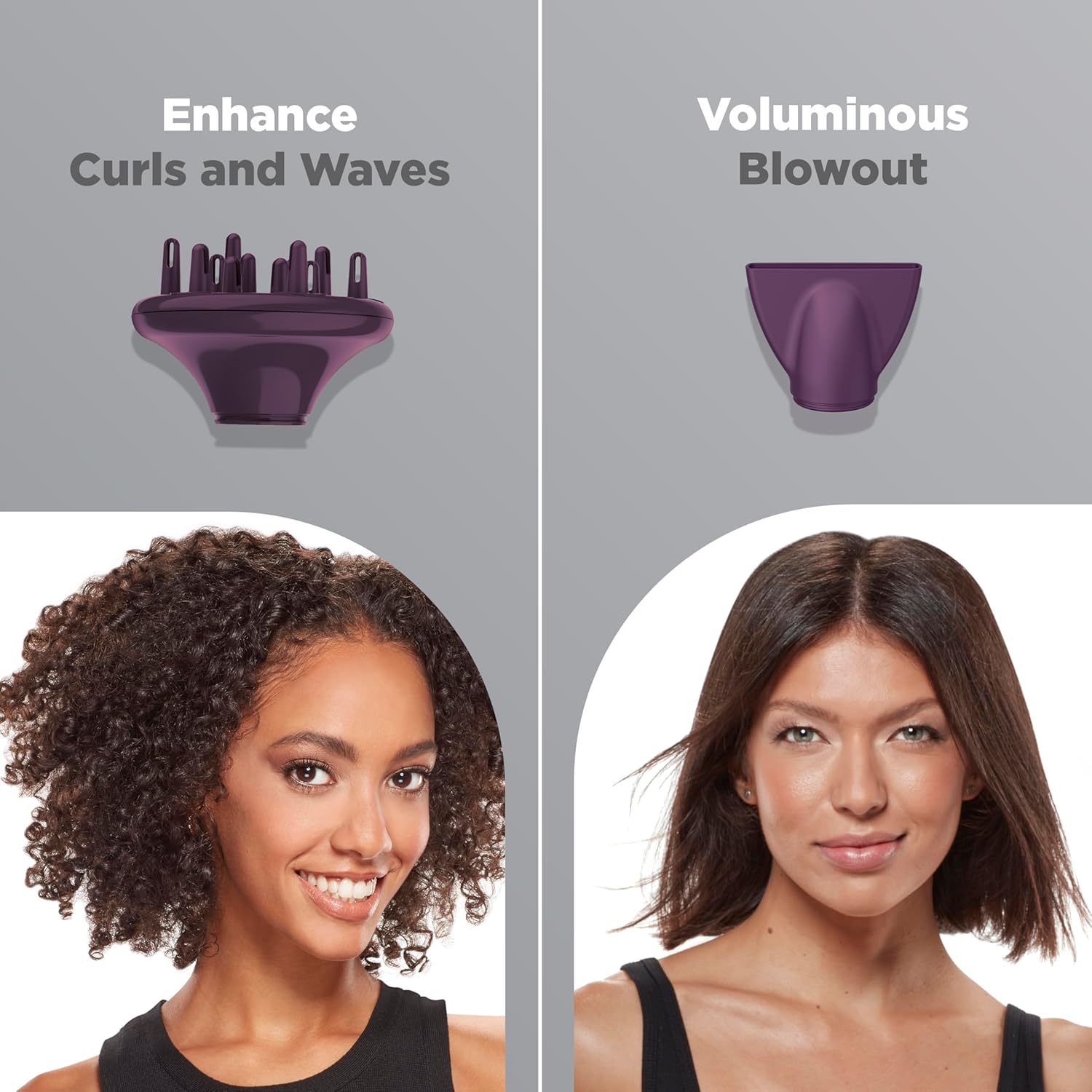 INFINITIPRO by CONAIR Hair Dryer with Diffuser, Quick Style & Shine Blow Dryer, Frizz-Free Hair, Purple - Image 4