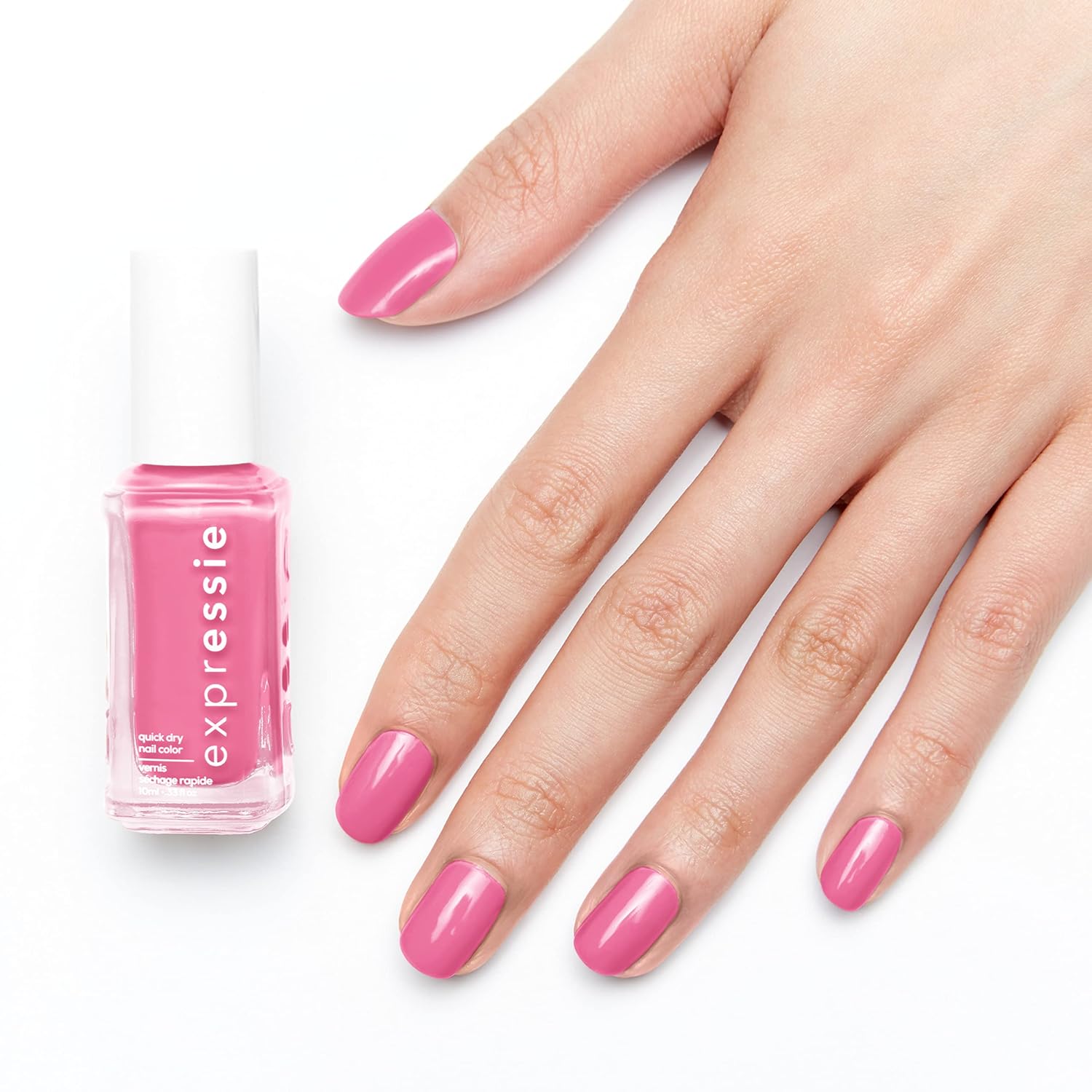 essie Expressie Nail Polish, Quick-Dry Bubblegum Pink Nail Polish, Vegan, Makin' Moves, 0.33 fl oz - Image 7