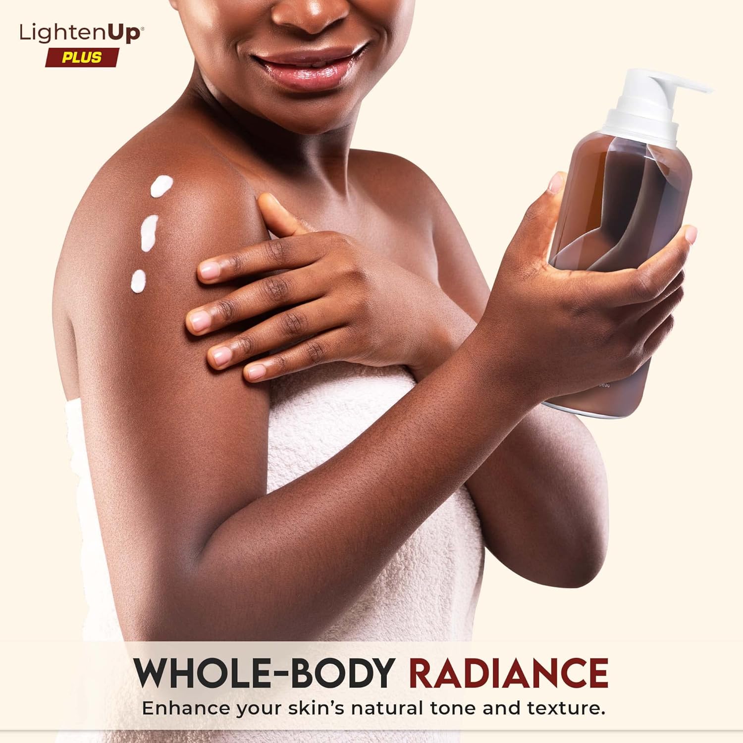 OMIC Lighten-Up Skin Brightening Lotion - 13.5 Fl oz / 400ml - Moisturizing, Hydrating Body Lotion for Body, Knees, Elbows, Hands, Underarms, with Jamaican Castor Oil and Shea Butter - Image 2