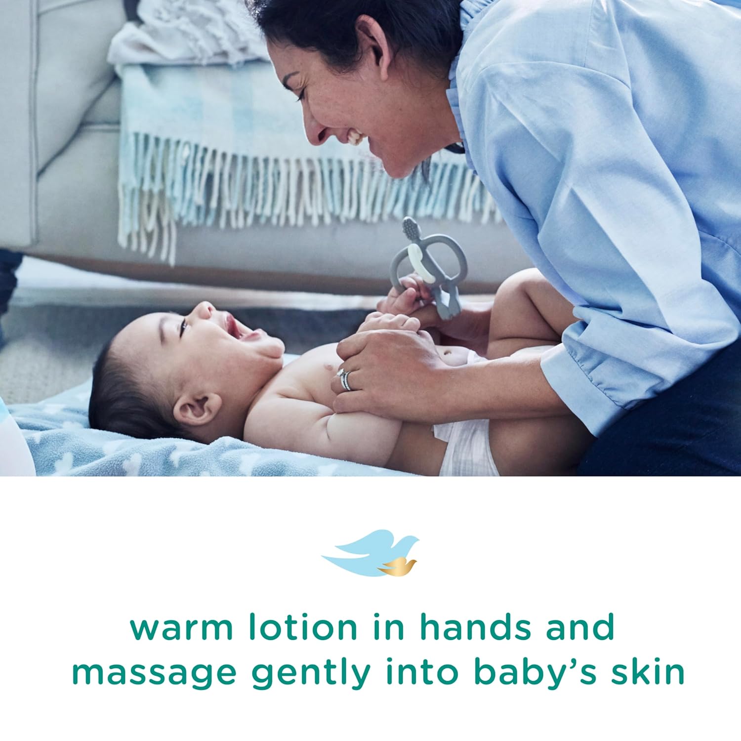 Baby Dove Face and Body Lotion for Sensitive Skin Moisture Fragrance-Free Baby Lotion 20 oz - Image 4