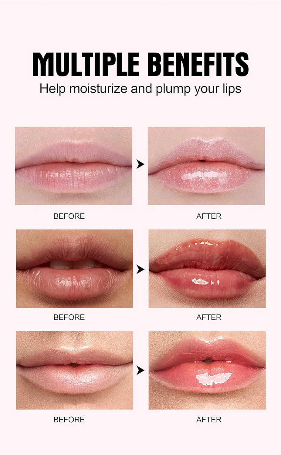 Plumping Lip Oil With Chili Extract - Fuller Lips Instantly! Ultra-Hydrating & Nourishing, Glossy Finish Lip Glow Oil, Lip Plumping Booster Plump, Smooth, and Define Your Lips Naturally (02 Baby Pink) - Image 3