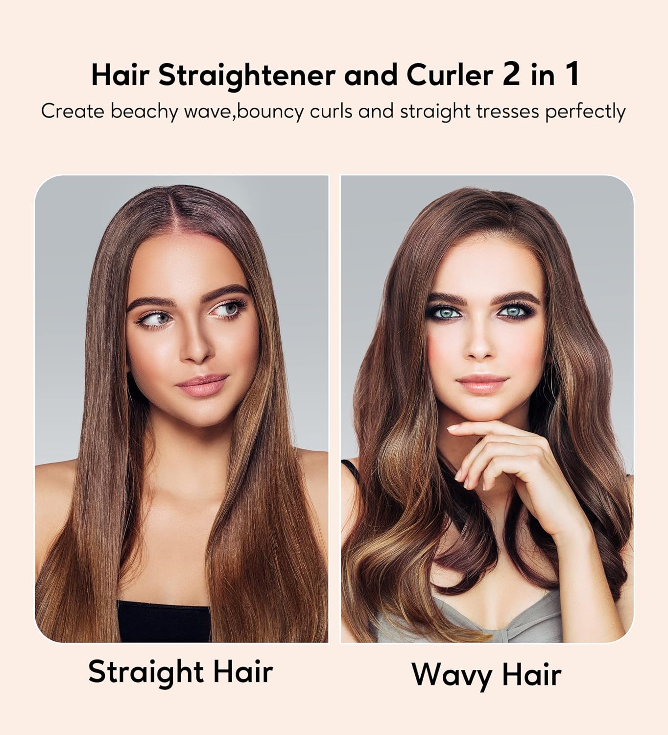 Flat Iron Hair Straightener by Terviiix - Ceramic & Tourmaline for Smooth, One-Swipe Results, Salon-Grade Wide 1-3/4 Inch Straightening Iron Gently Straightens Thick, Curly, Black & Natural Hair - Image 6