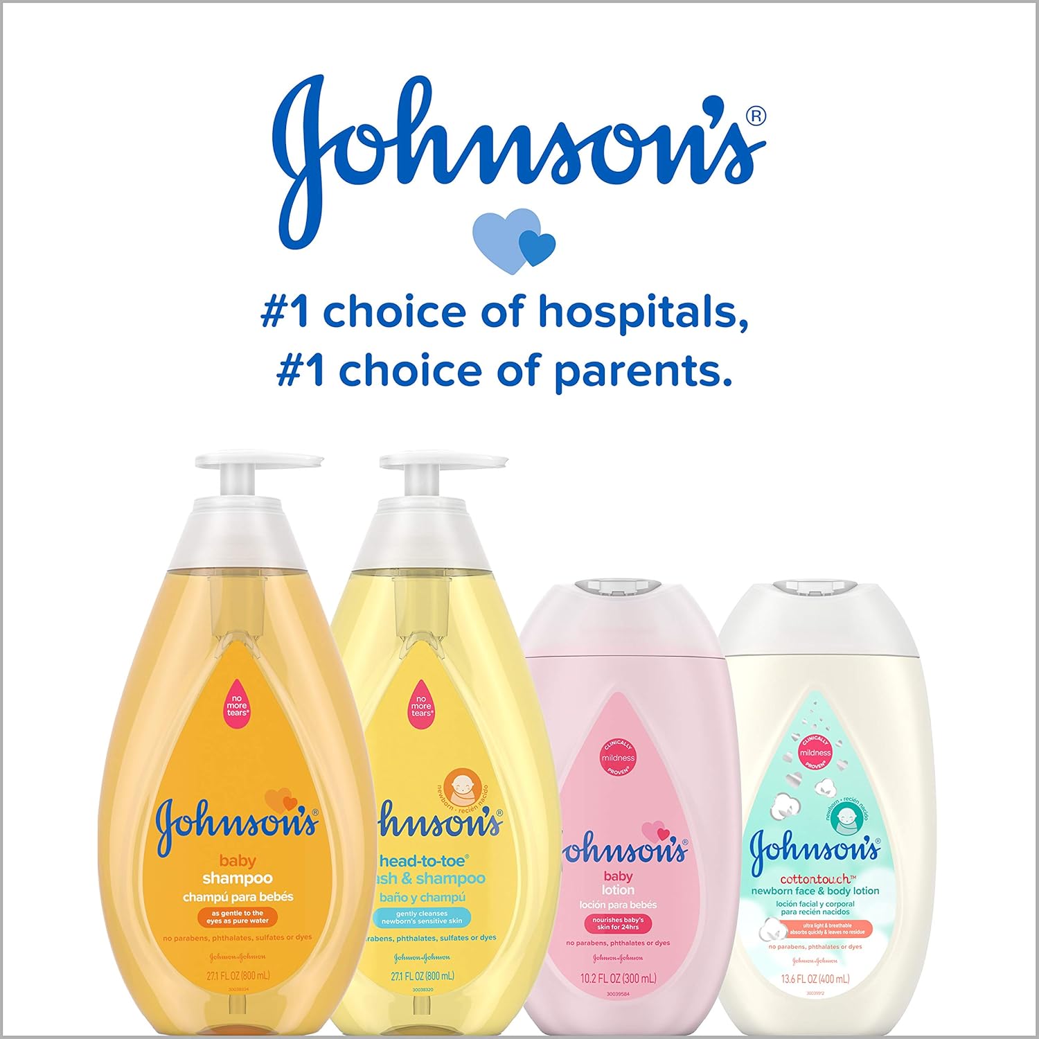 Johnson's Head-To-Toe Gentle Baby Body Wash & Shampoo, Tear-Free, Sulfate-Free & Hypoallergenic Bath Wash & Shampoo for Baby's Sensitive Skin & Hair, Washes Away 99.9% Of Germs 16.9 fl. oz (Pack of 3) - Image 7