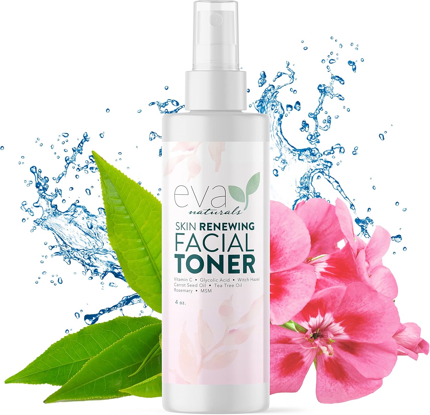 Witch Hazel Face Toner - Dry/Sensitive/Acne/Oily Skin - Hydrating Toner (4oz)