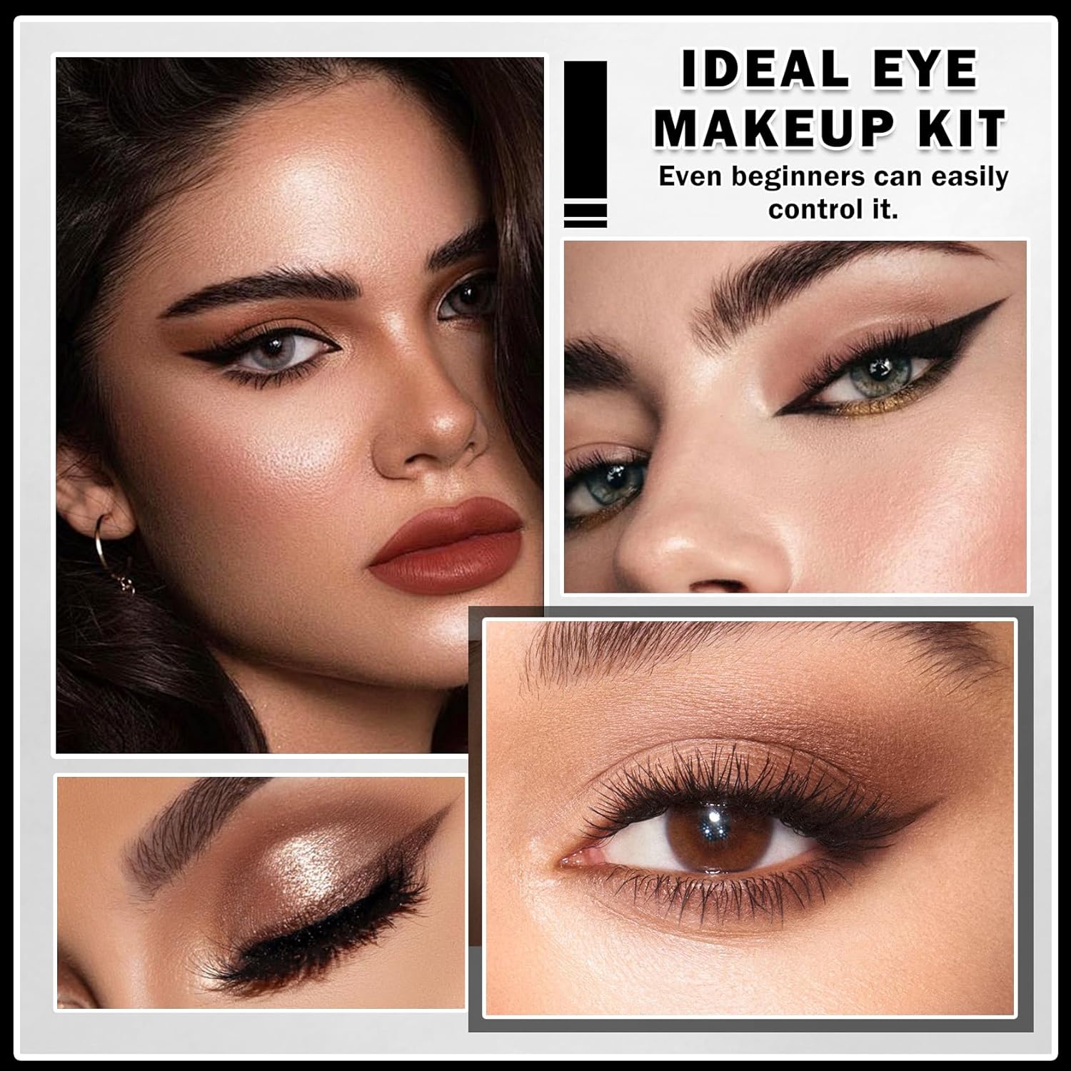 Black Gel Eyeliner Pencil and Mascara Tubing,Natural Black Eyeliner Cream Waterproof Smokey Eyeshadow Stick for Goth Makeup,Quick Dry Delineador de Ojos Contra el Agua - Set A - Image 5