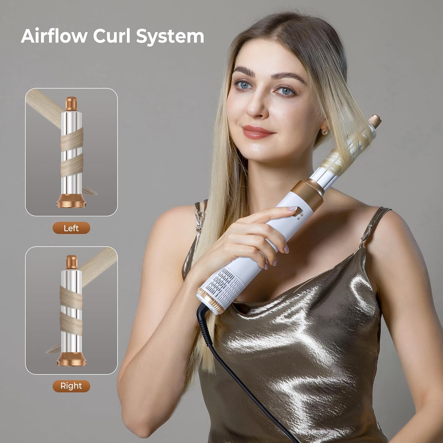 Hair Dryer Brush,6 in 1 Professional Hot Air Styler,Powerful Air Curling Wrap Styler,Negative Ionic Hair Dryer Fast Drying, Multi Hair Stylerfor Curling Volumizing Straightening Styling - Image 4