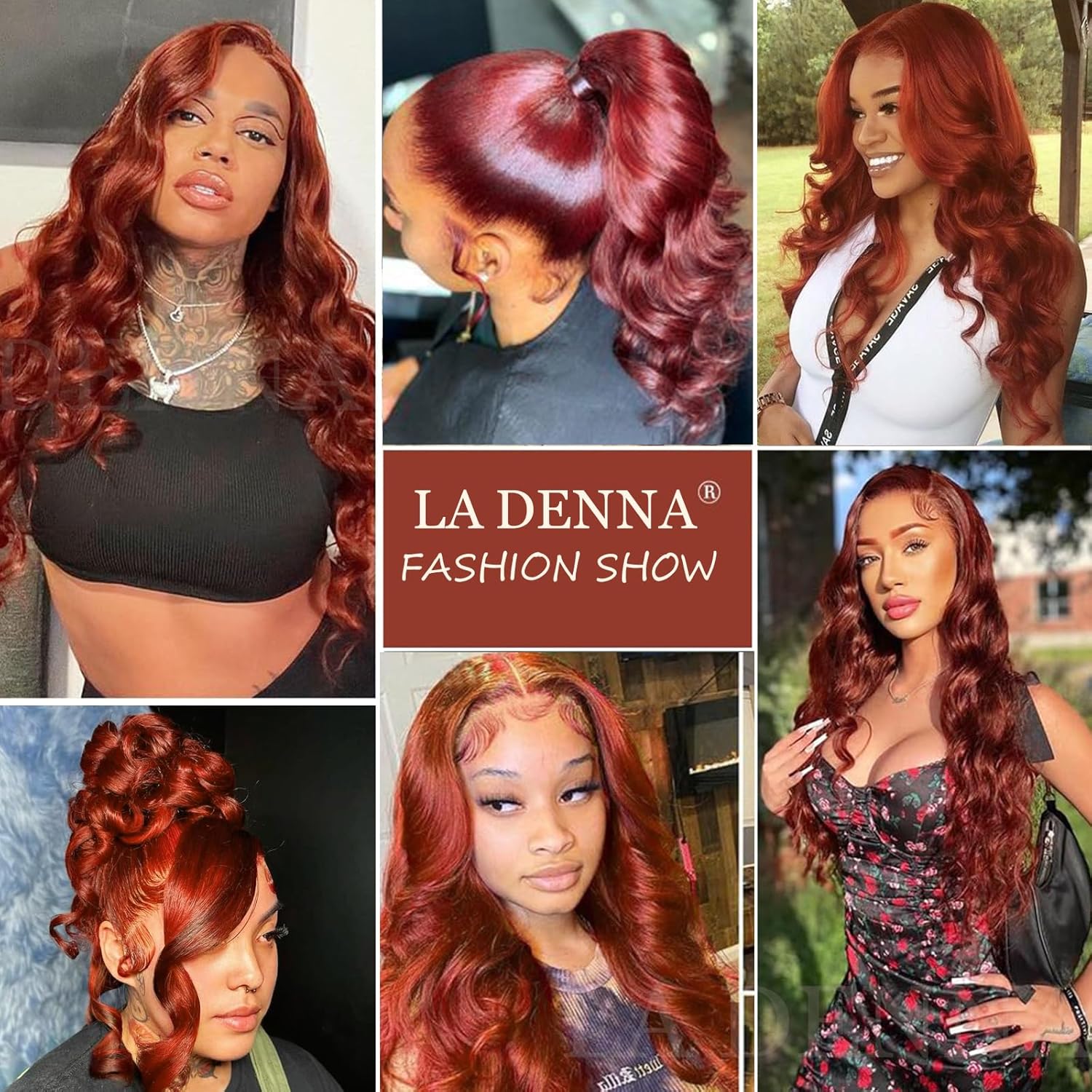 360 Reddish Brown Lace Front Wigs Human Hair 180% Density Copper Red Human Hair Lace Front Wig Pre Plucked 33# Auburn Brown Body Wave 360 Wig Ginger Brown Colored Wigs for Women 22" - Image 5