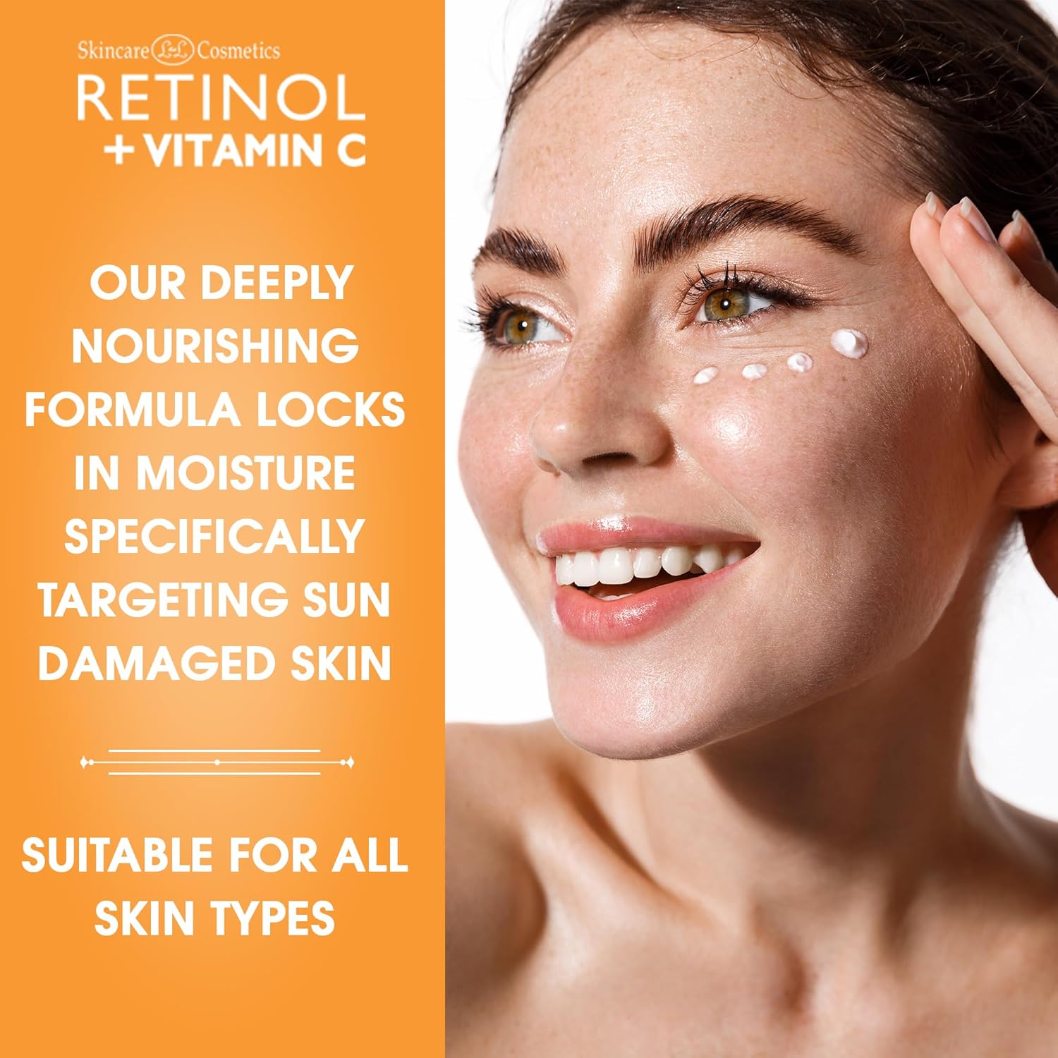 Retinol + Vitamin C Eye Cream - Anti-Aging, Dark Circle & Puffiness Treatment for Smooth, Firm Skin - Hydrating & Nourishing Formula for Sensitive Under-Eye Area - Image 5