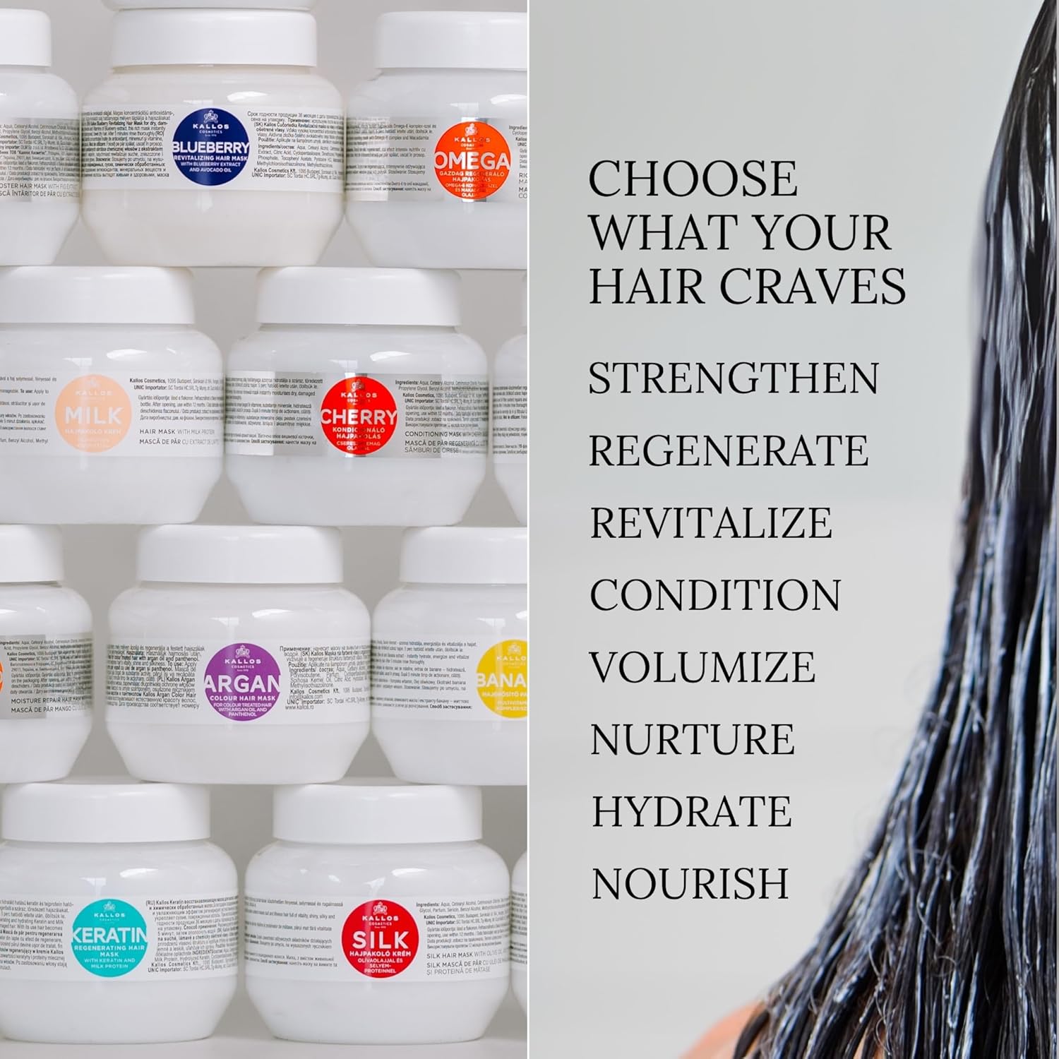 Kallos Keratin Hair Mask, for Damaged Dry Hair, Deep Conditioning Treatment Mask, Natural Hair Mask for Scalp and Root Repair, 33.81oz - Image 7