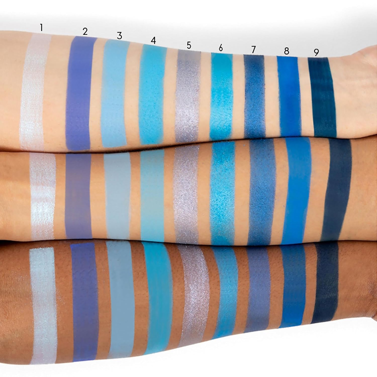Colourpop Blue Moon Eyeshadow Palette - Monochromatic Blue Shadow Palette with Matte, Metallic and Duochrome Finishes - High-Pigment Eye Makeup with a Long-Wearing Formula (0.3 oz) - Image 3