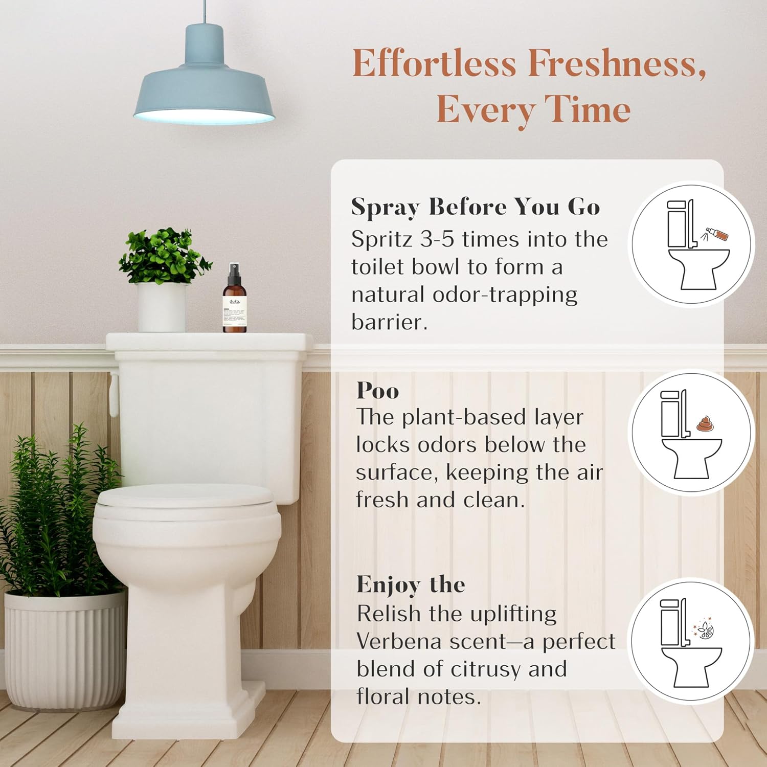 DUSA Bathroom Spray Poo Odor Eliminator 4 oz - Ultimate Toilet Spray and Freshener - Odor Neutralizer with Fresh Scent for Bathrooms and Home Use - Image 3