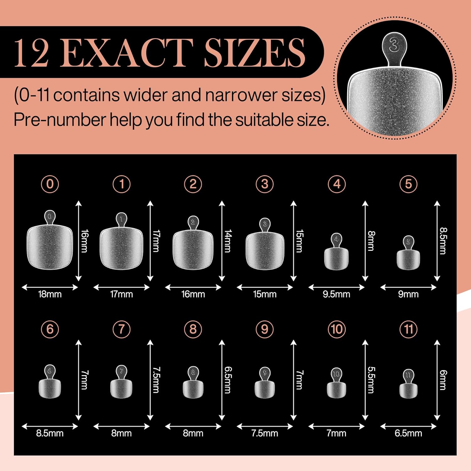 Short Toe Nail Tips Square Toe Nail Press Ons Full Matte 504pcs Full Cover Toenail Press On Nails Smoothly Curved for Any Toenail Shapes Easily DIY Salon, 12 Sizes Toe Acrylic Nails, Luckyfairy - Image 6