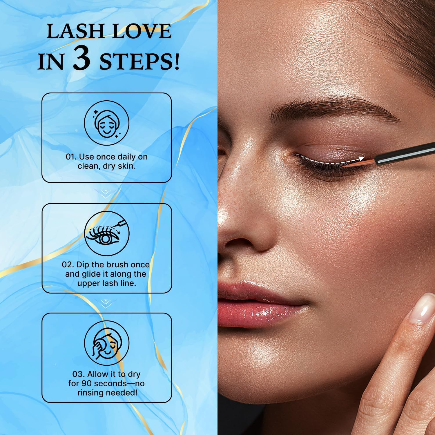 VieBeauti Lash Serum for Eyelash Growth: 5mL Eyelash Growth Serum with Advanced Formula to Boost Longer Fuller and Thicker Looking Lashes - Vegan & Cruelty-Free for Sensitive Eyes 5-Month Supply - Image 5